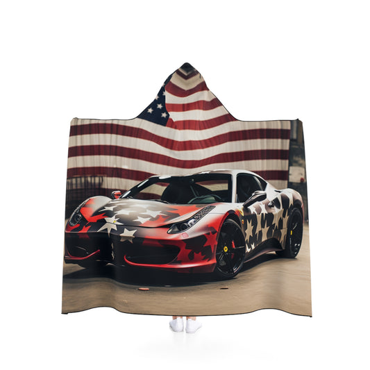 Hooded Blanket American Flag Farrari 1