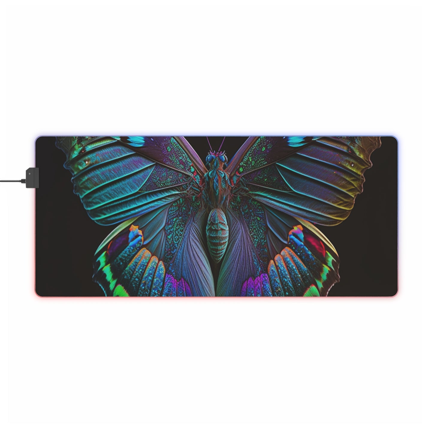 LED Gaming Mouse Pad Hue Neon Butterfly 4