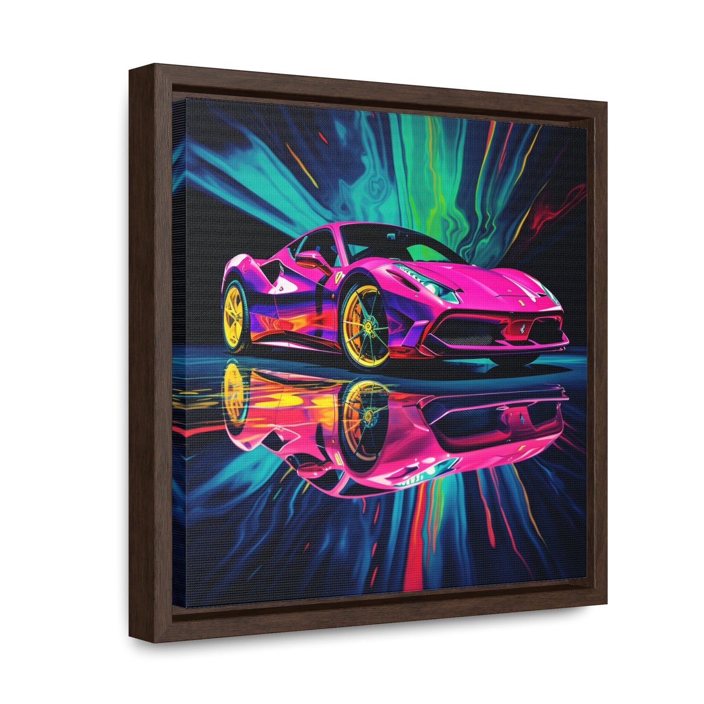 Gallery Canvas Wraps, Square Frame Pink Ferrari Macro 4