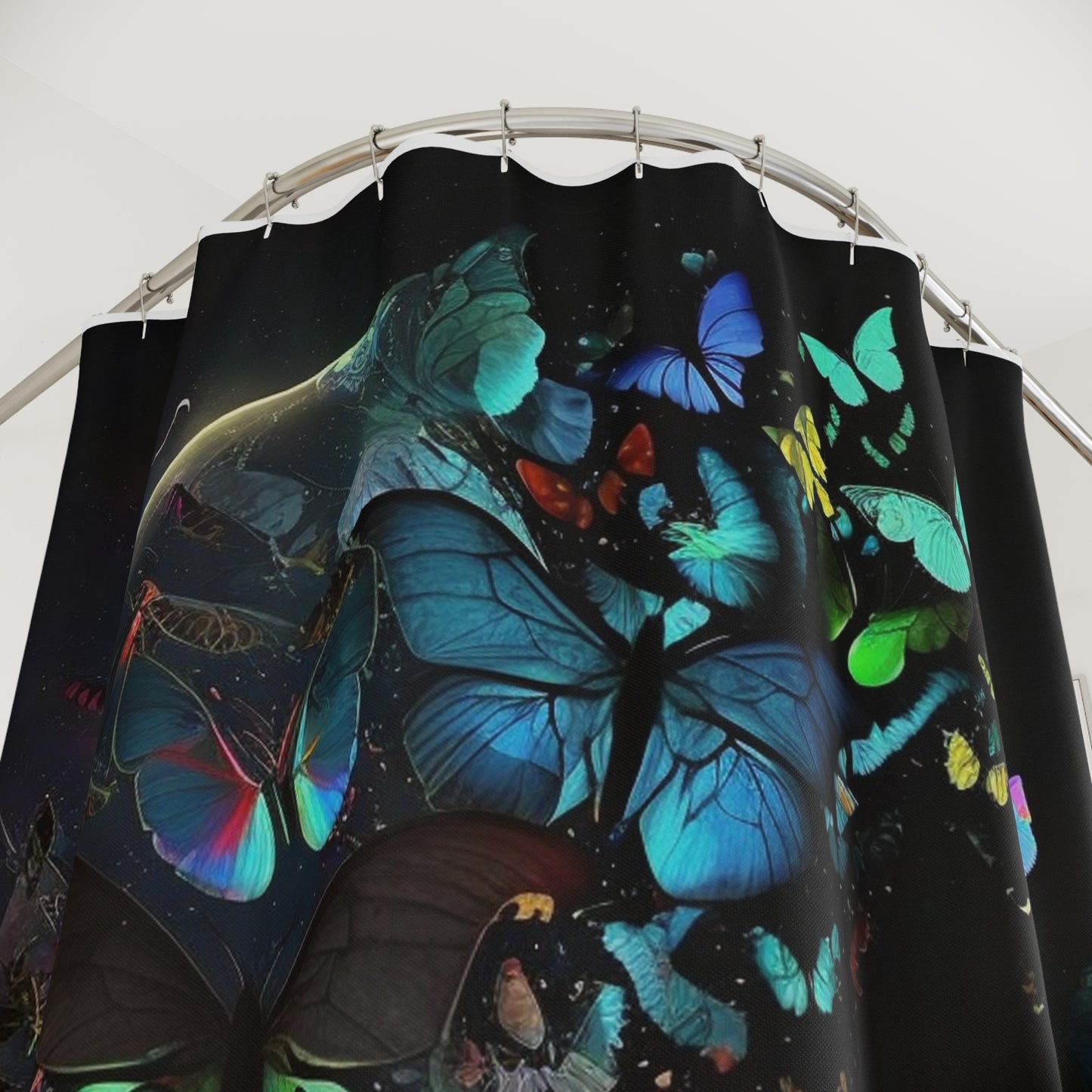 Polyester Shower Curtain Moon Butterfly 4
