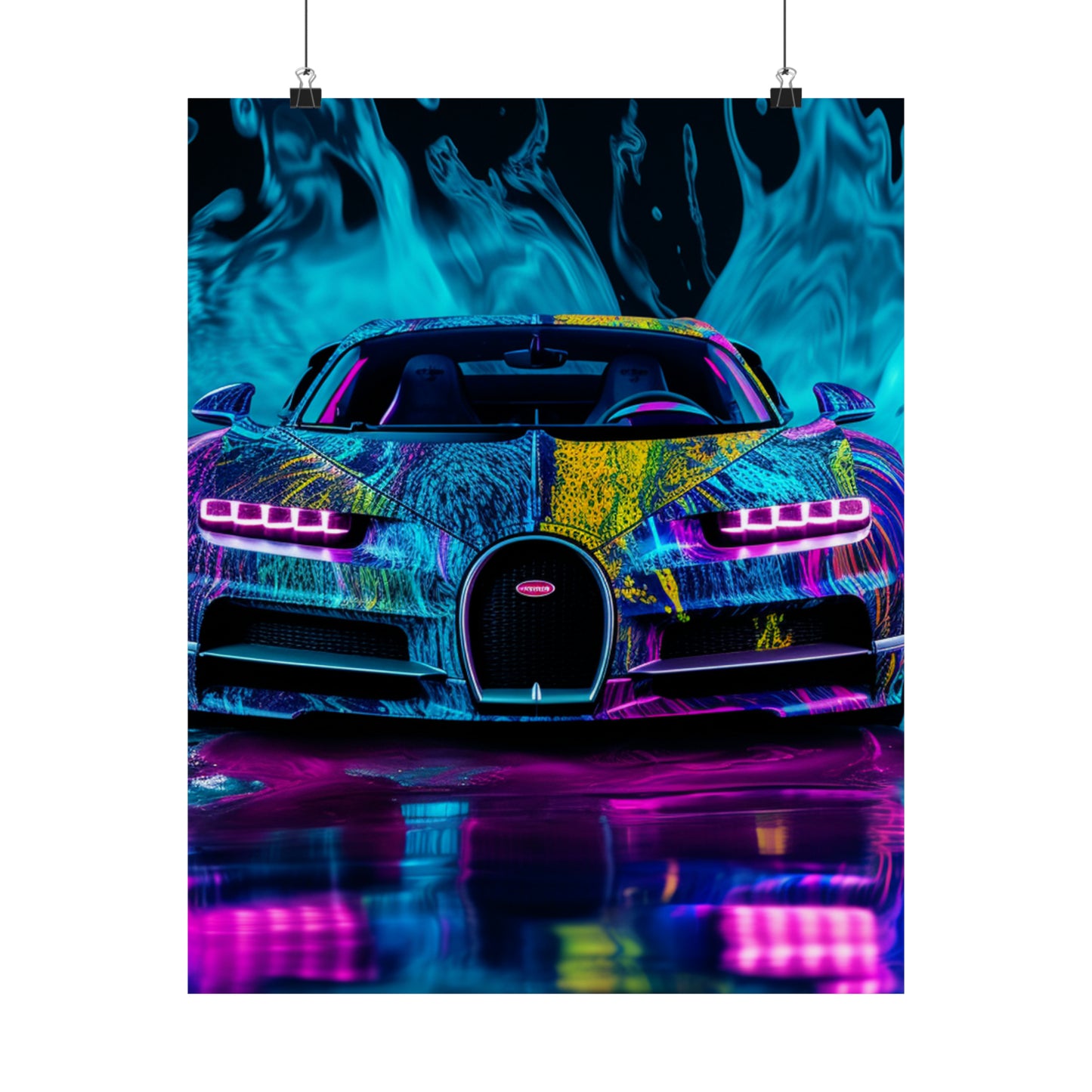 Premium Matte Vertical Posters Bugatti Water 2