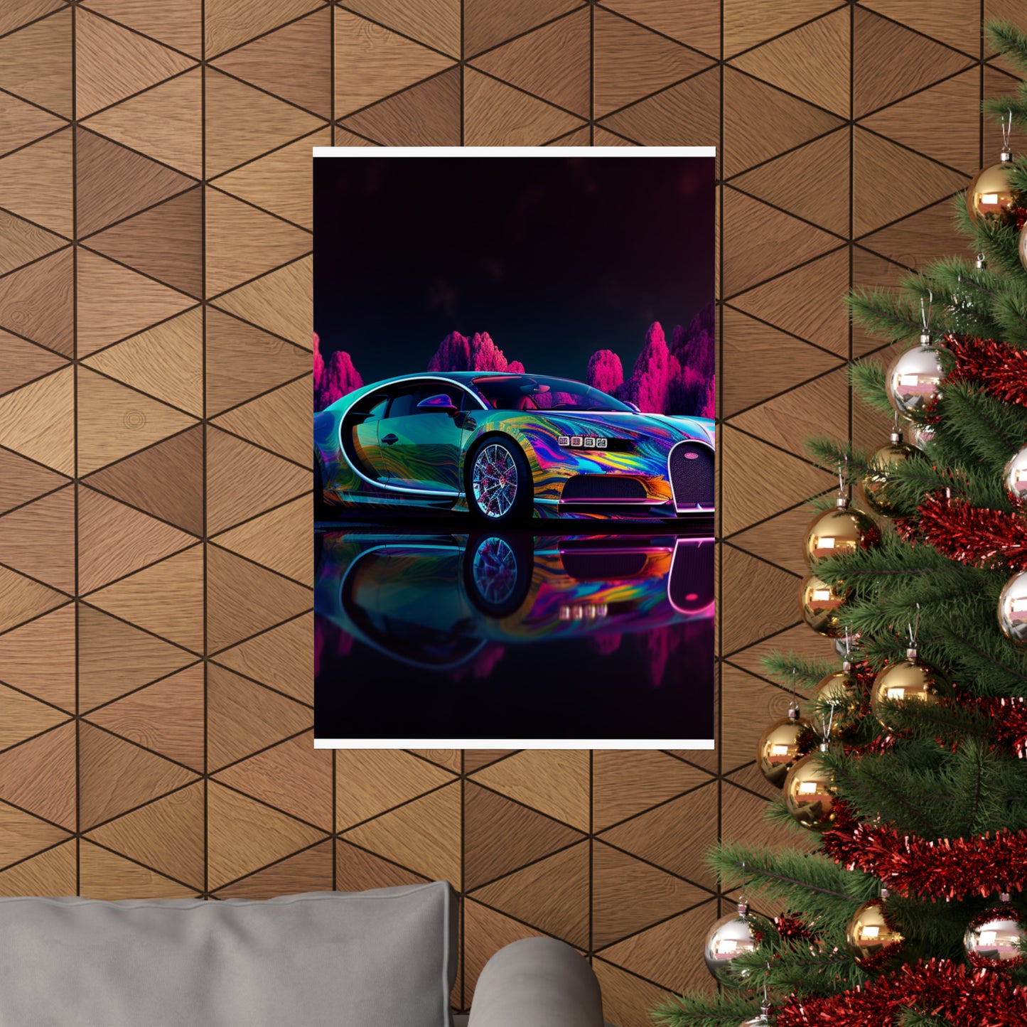 Premium Matte Vertical Posters Florescent Bugatti Flair 2