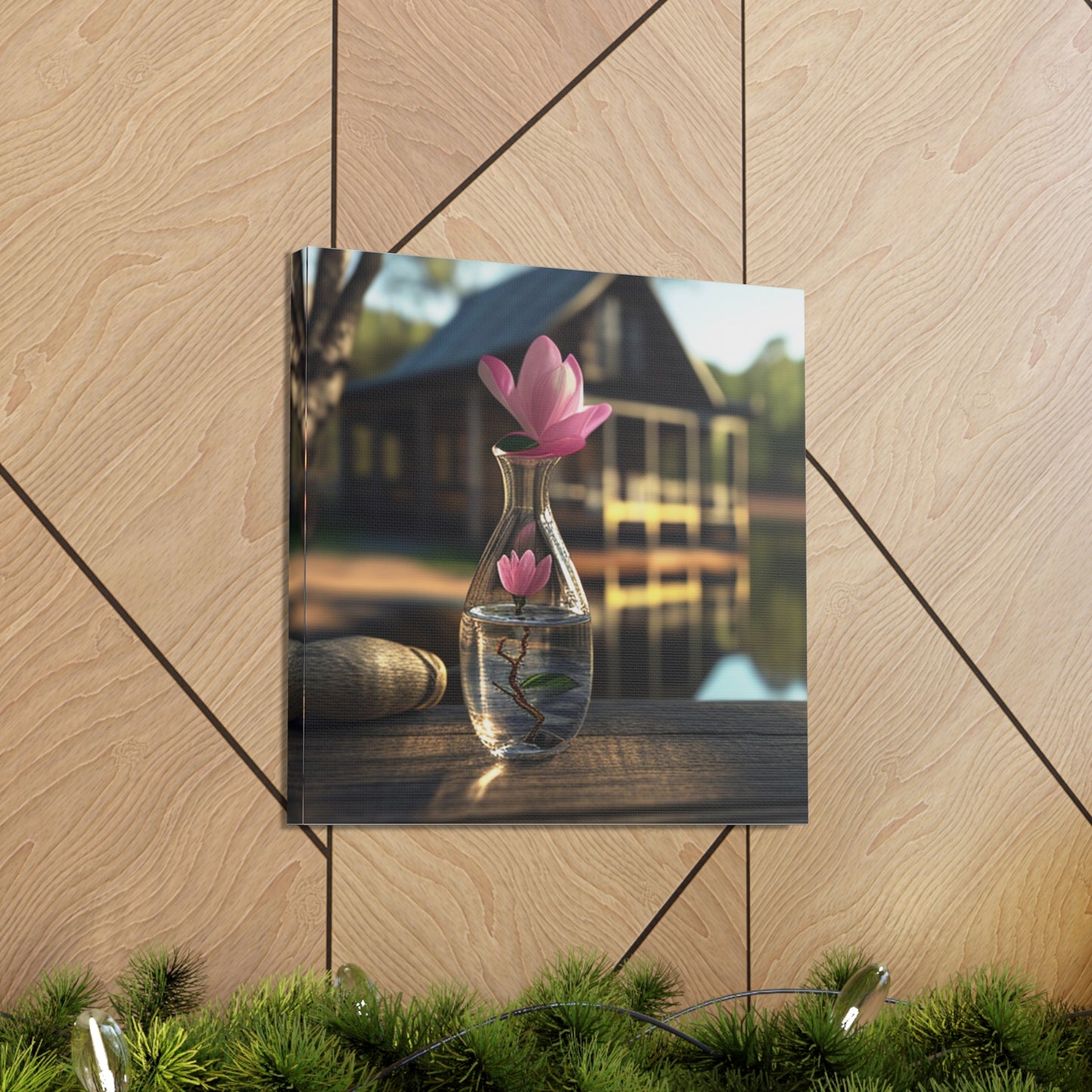 Canvas Gallery Wraps Magnolia in a Glass vase 4