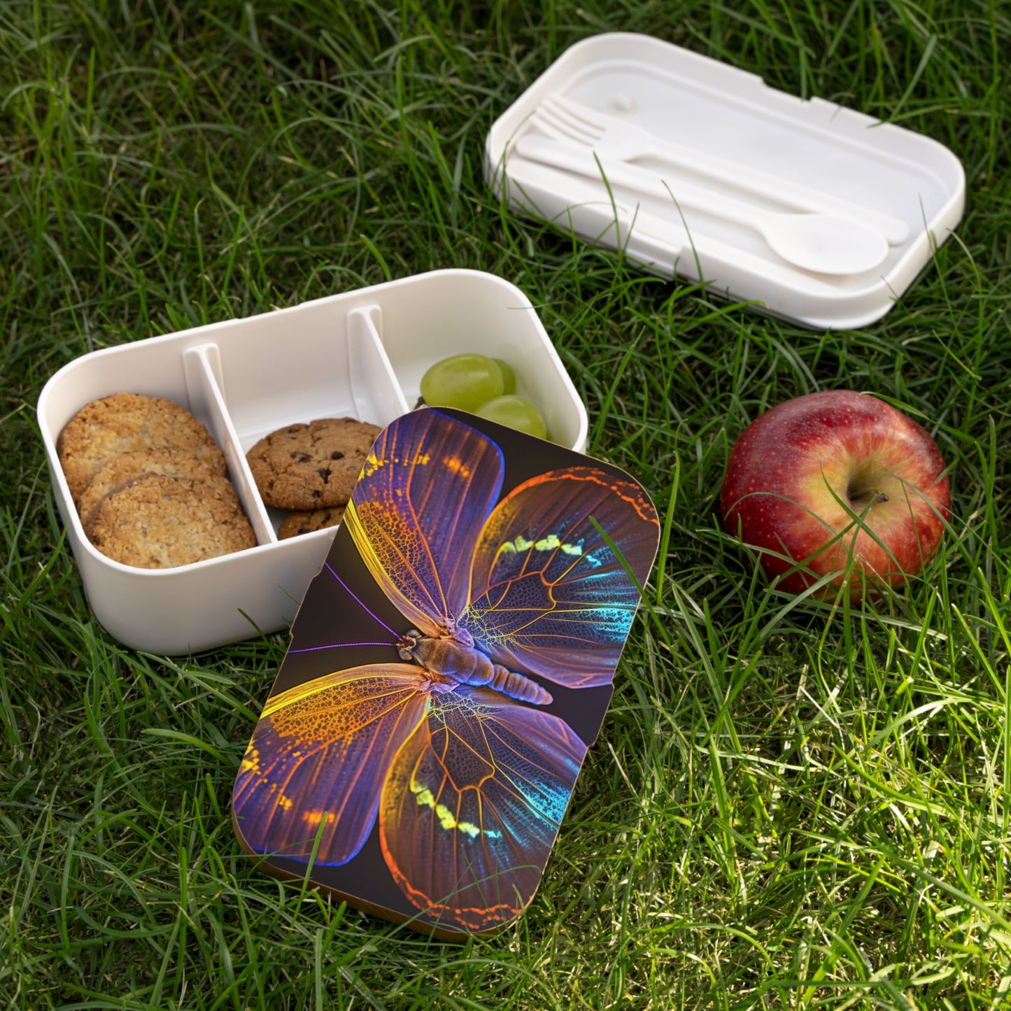 Bento Lunch Box Neon Butterfly Flair 2