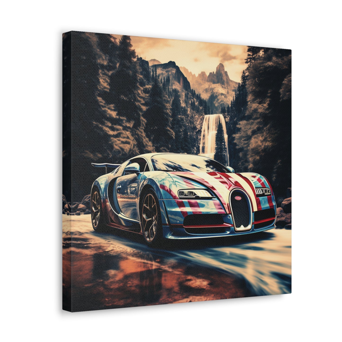 Canvas Gallery Wraps Bugatti Waterfall 1