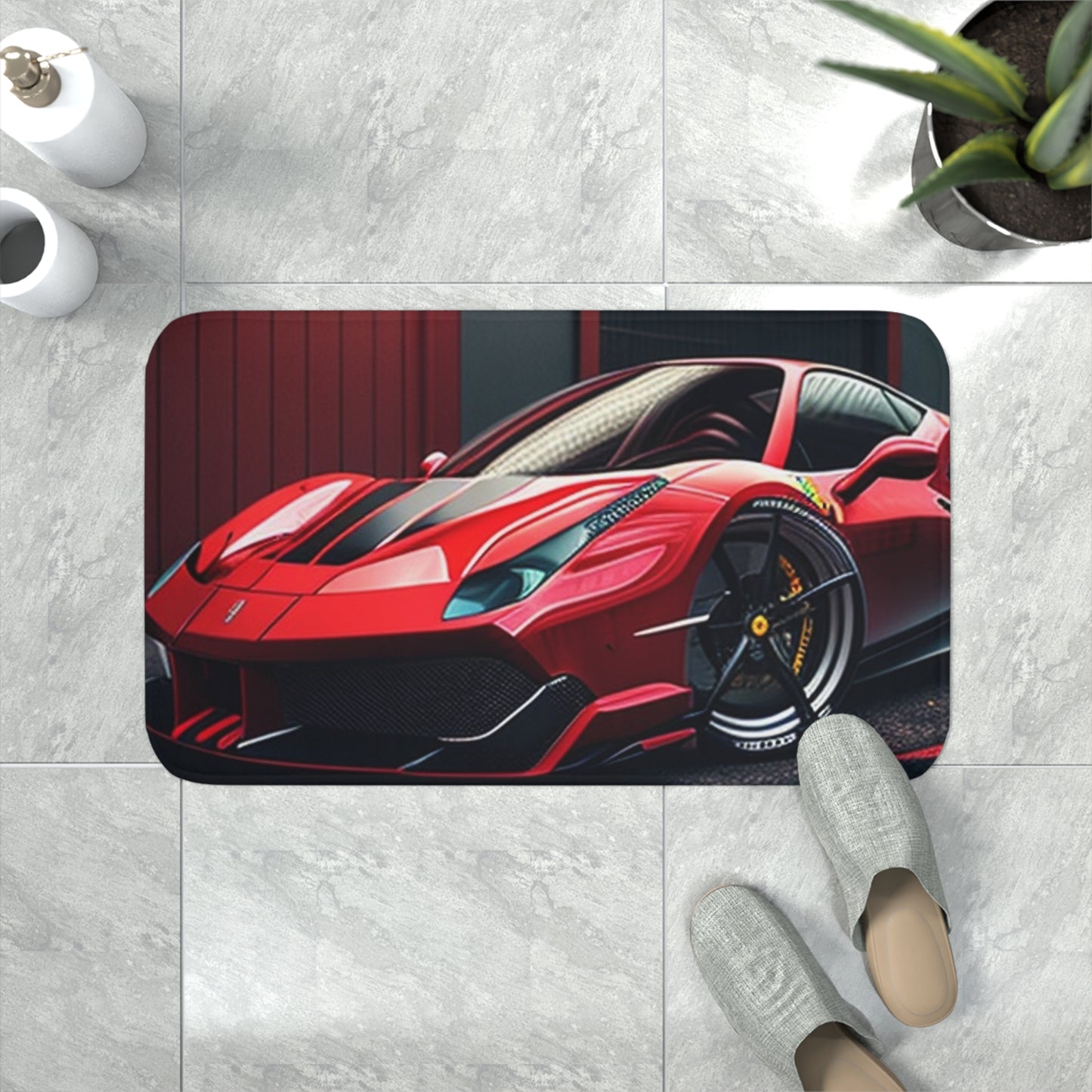 Memory Foam Bath Mat Ferrari Hyper 1