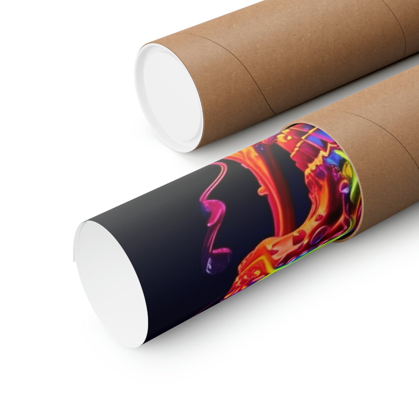 Premium Matte Vertical Posters Macro Skull Color 3