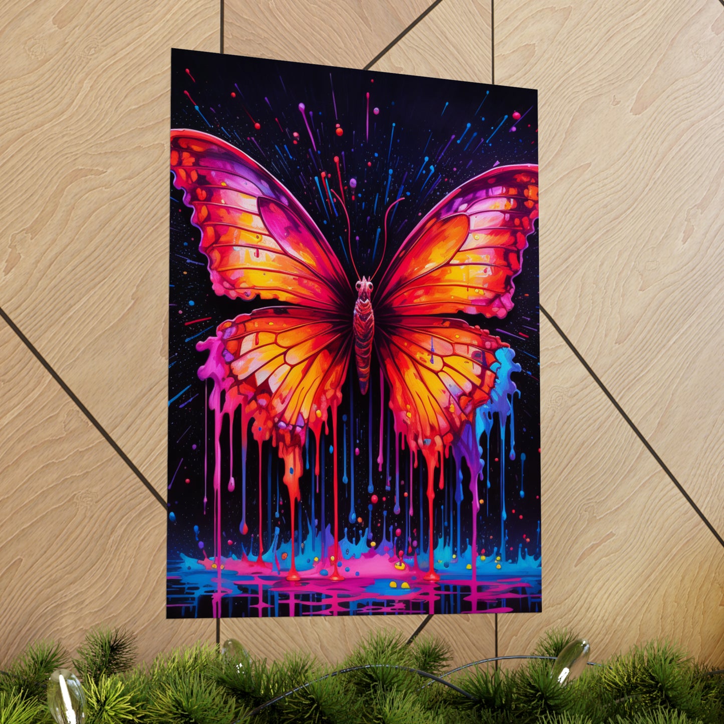 Premium Matte Vertical Posters Pink Butterfly Flair 4