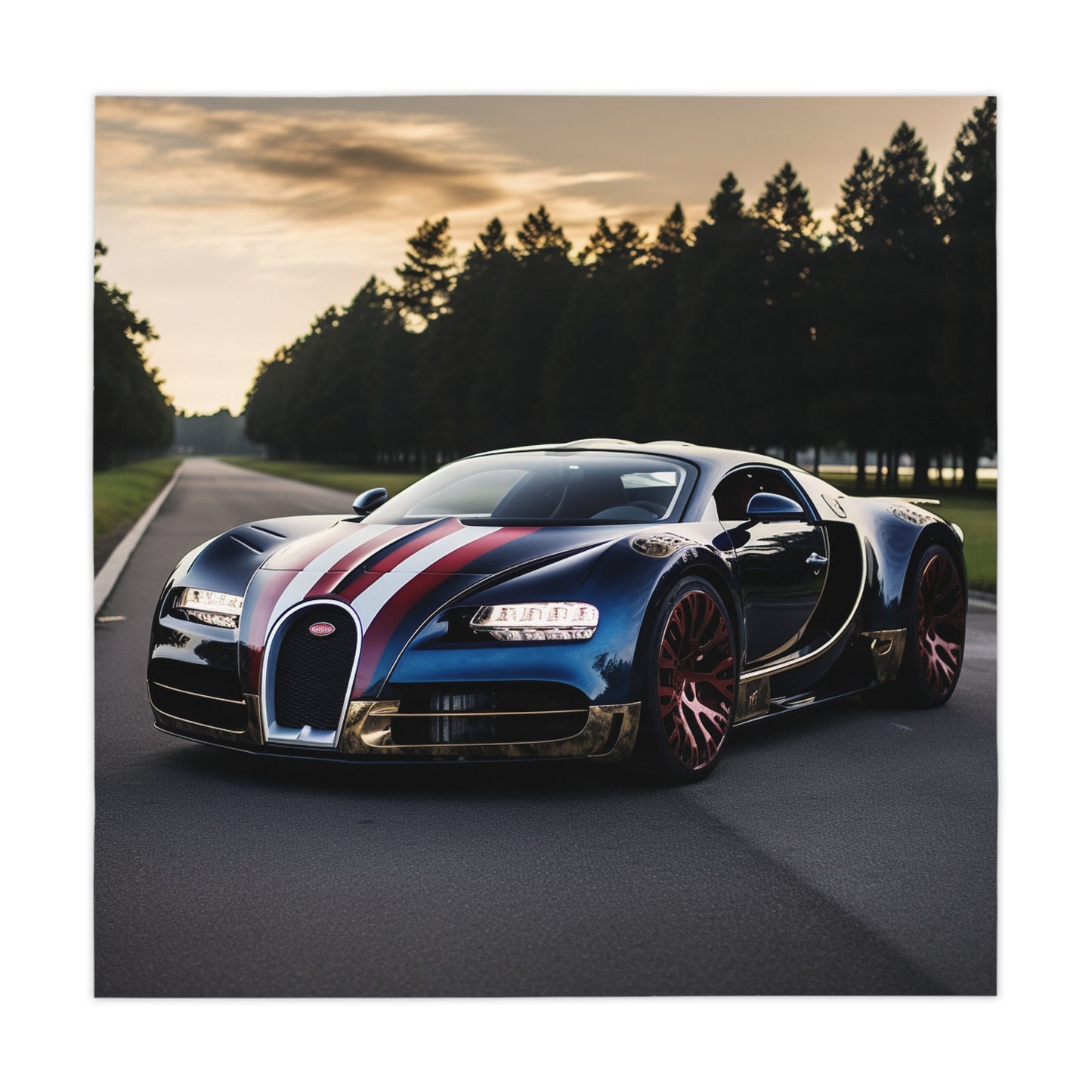 Tablecloth Bugatti Flag American 1