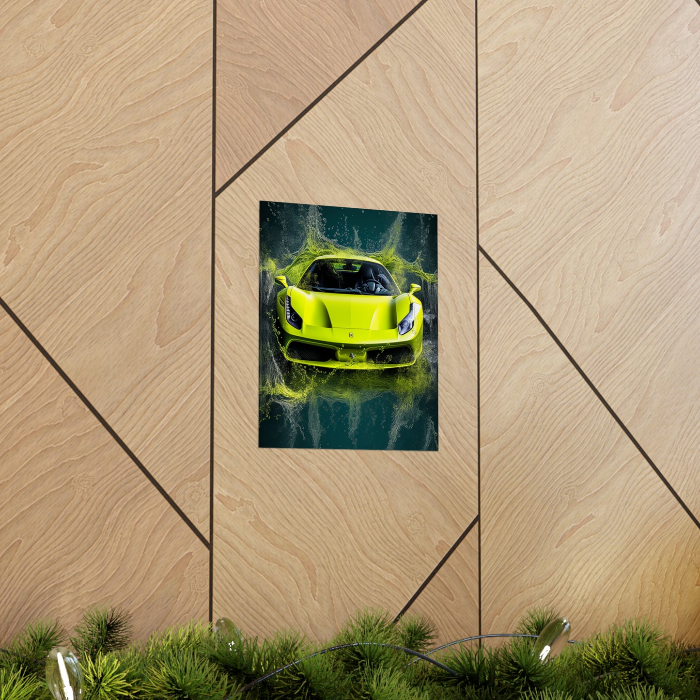 Premium Matte Vertical Posters Farrari Water 4