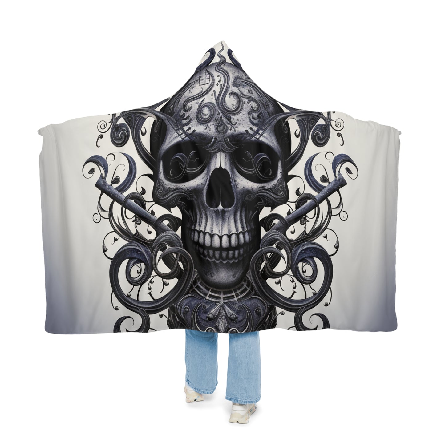 Snuggle Hooded Blanket Skull Treble Clef 1