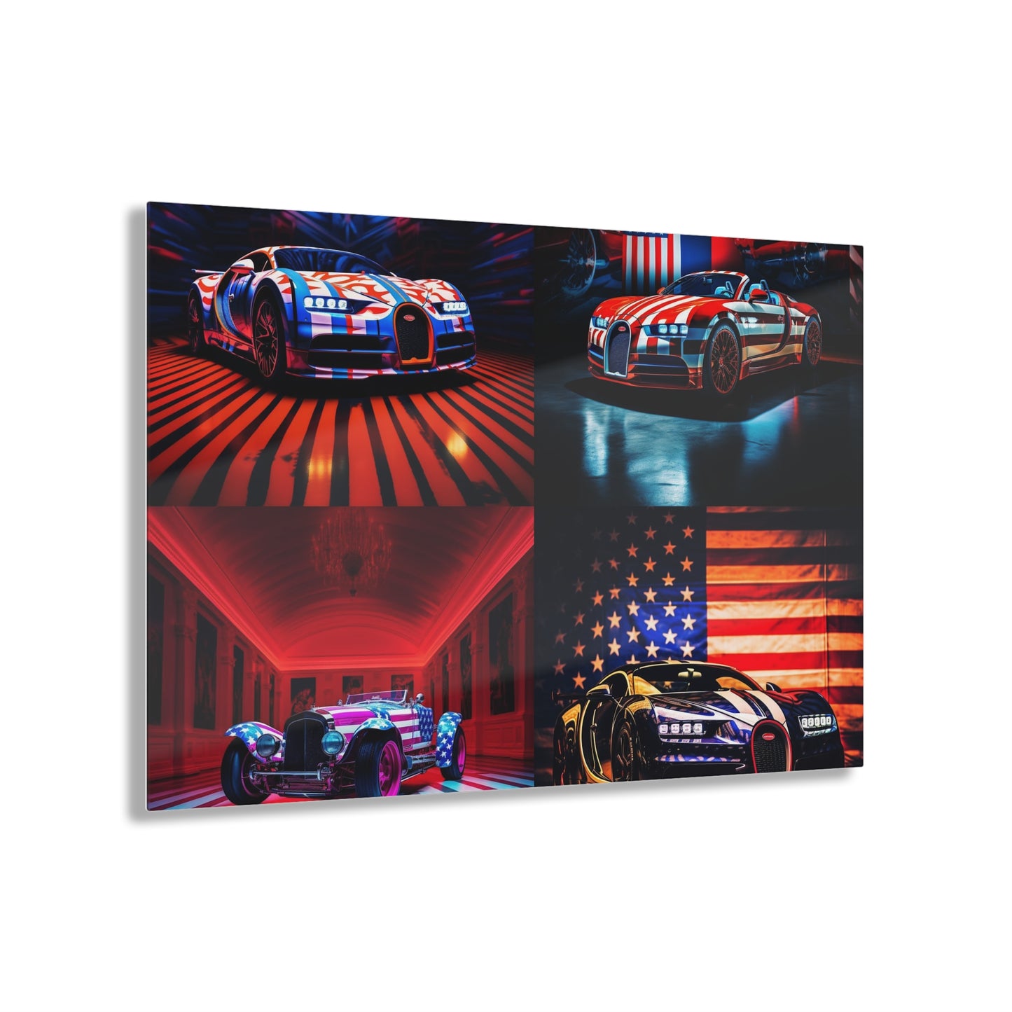 Acrylic Prints Macro Bugatti American Flag 5