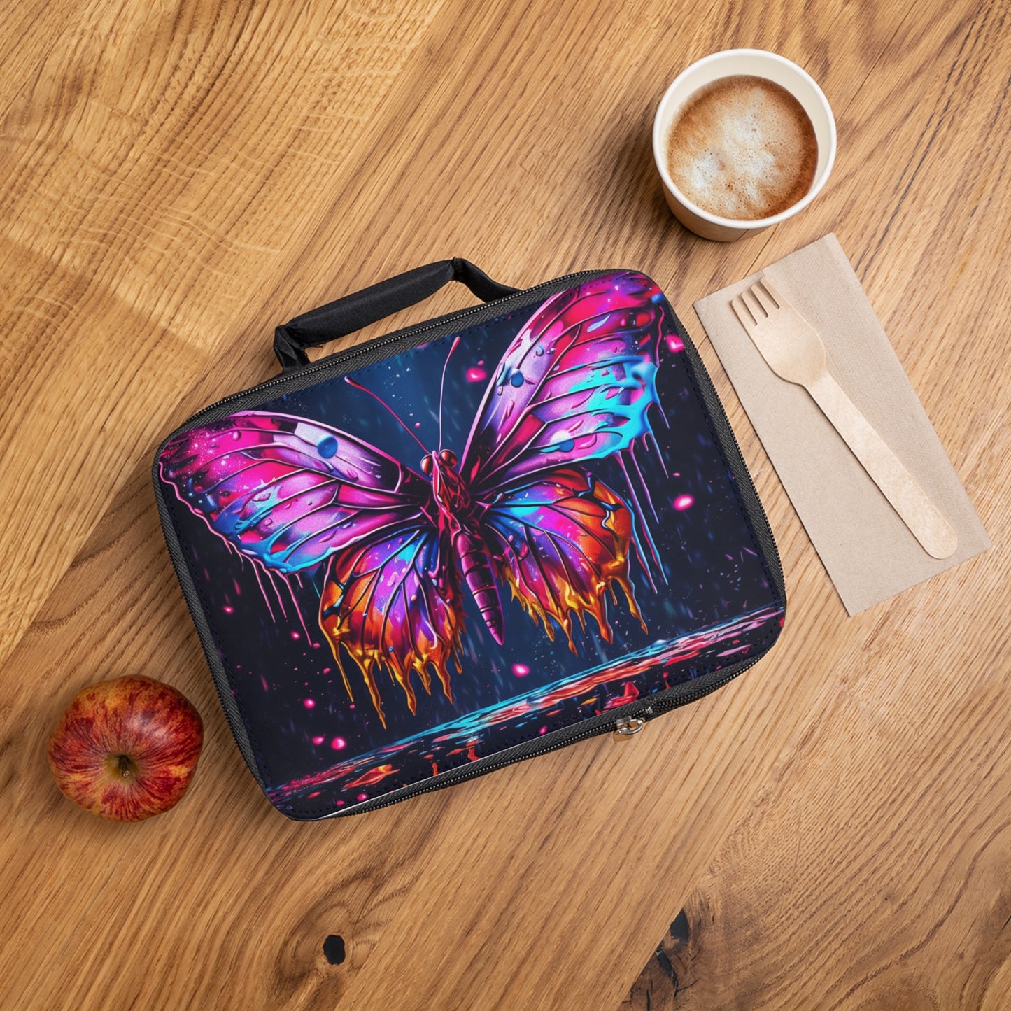 Lunch Bag Pink Butterfly Flair 2