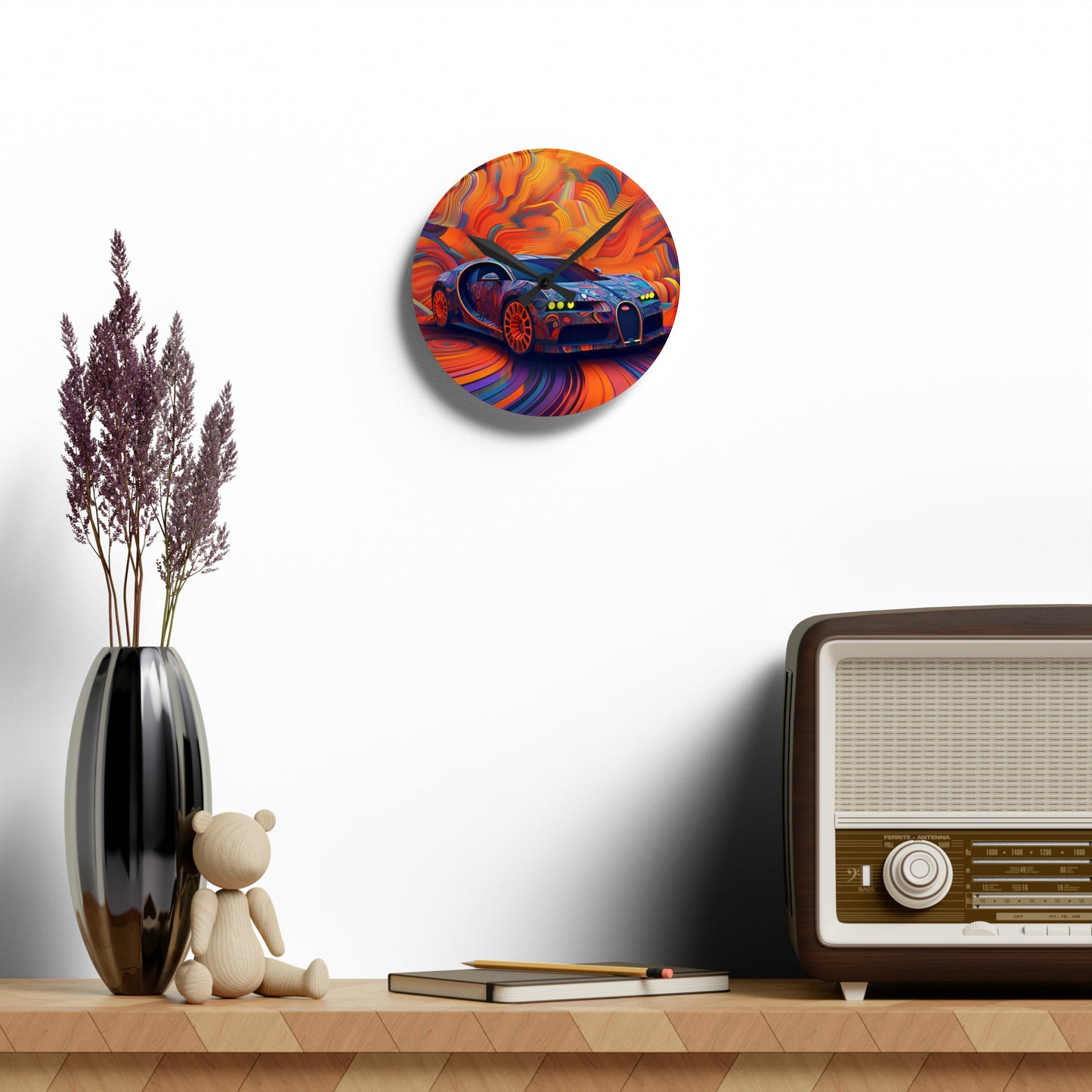 Acrylic Wall Clock Bugatti Abstract Concept 4