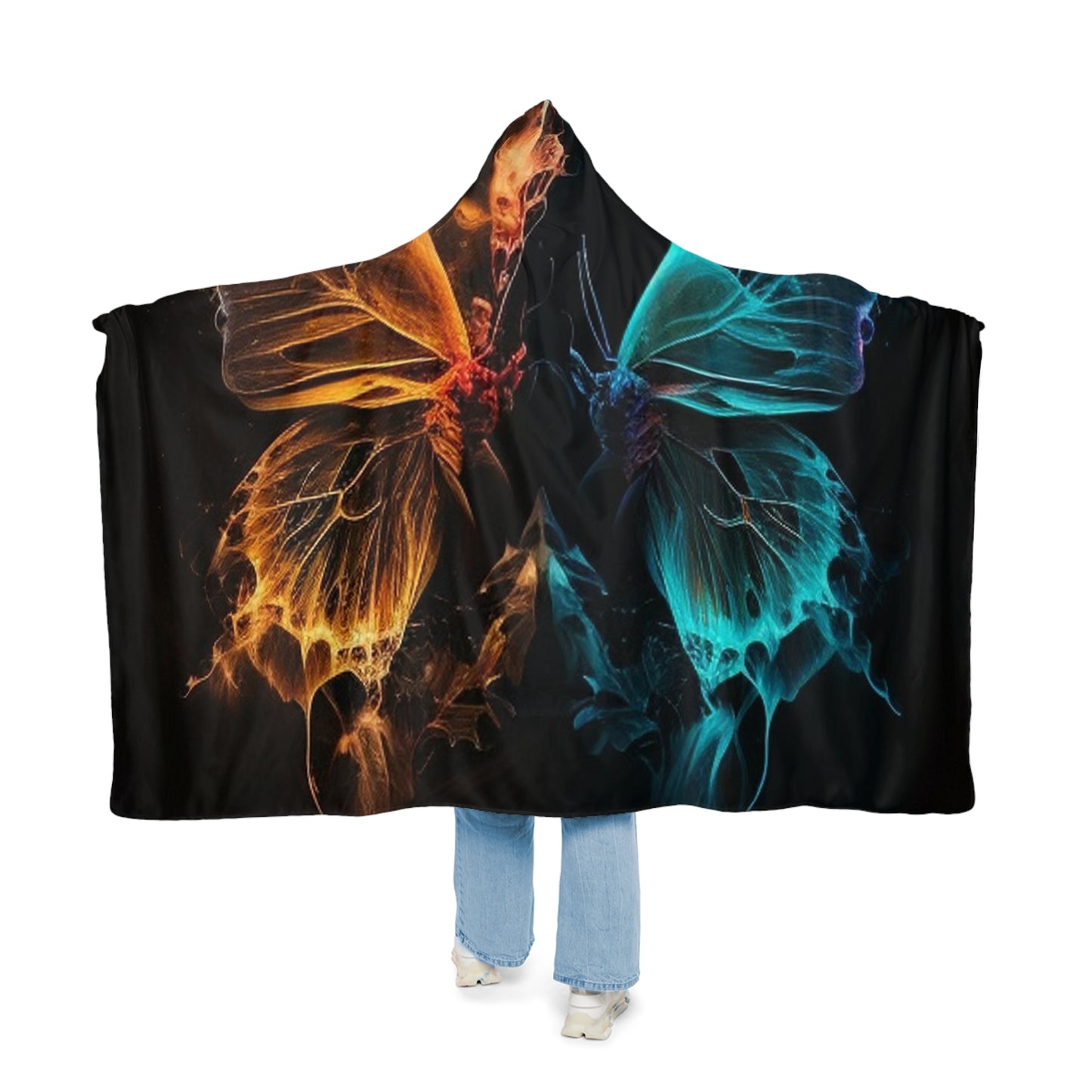 Snuggle Hooded Blanket Neon Glo Butterfly 4