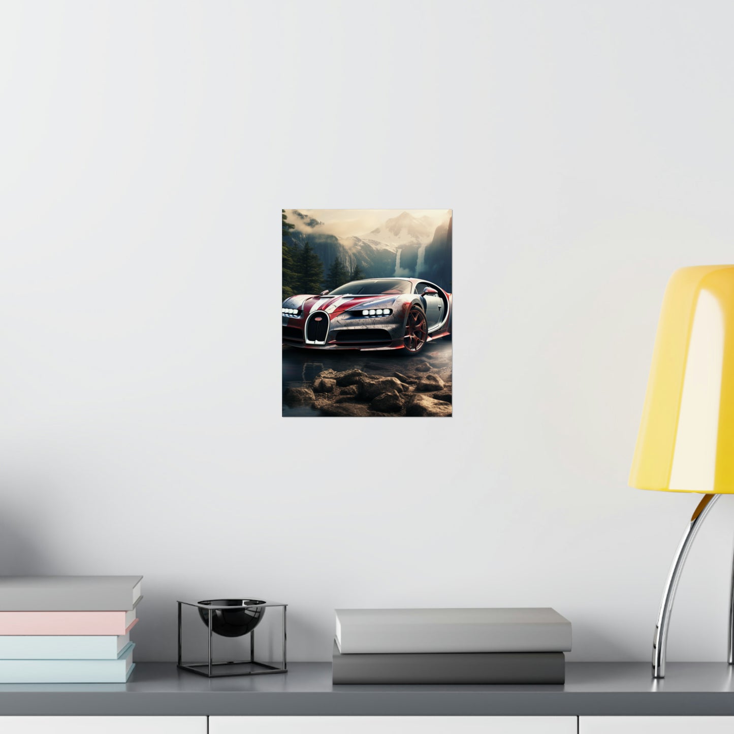 Premium Matte Vertical Posters Bugatti Waterfall 4