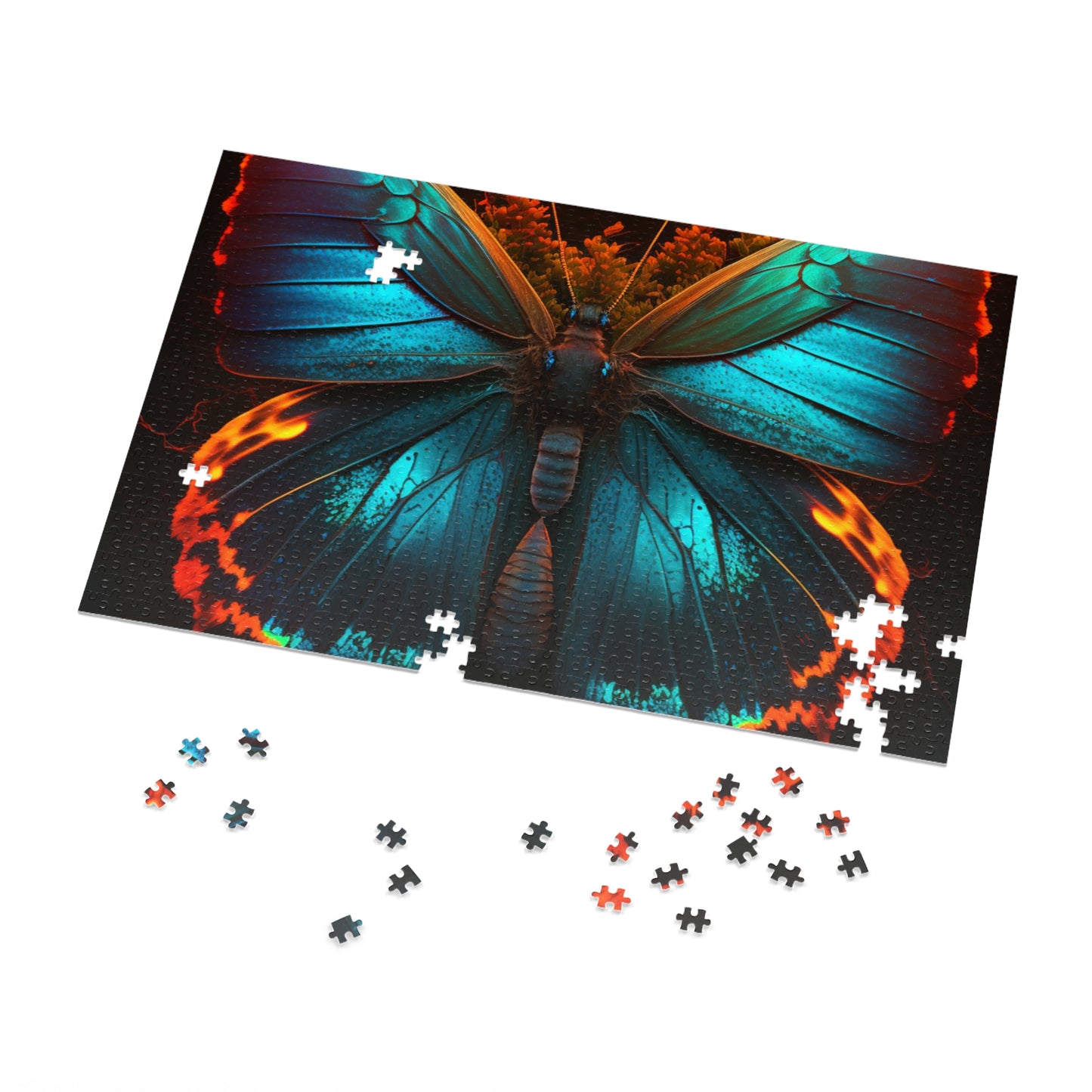Jigsaw Puzzle (30, 110, 252, 500,1000-Piece) Neon Butterfly Flair 3