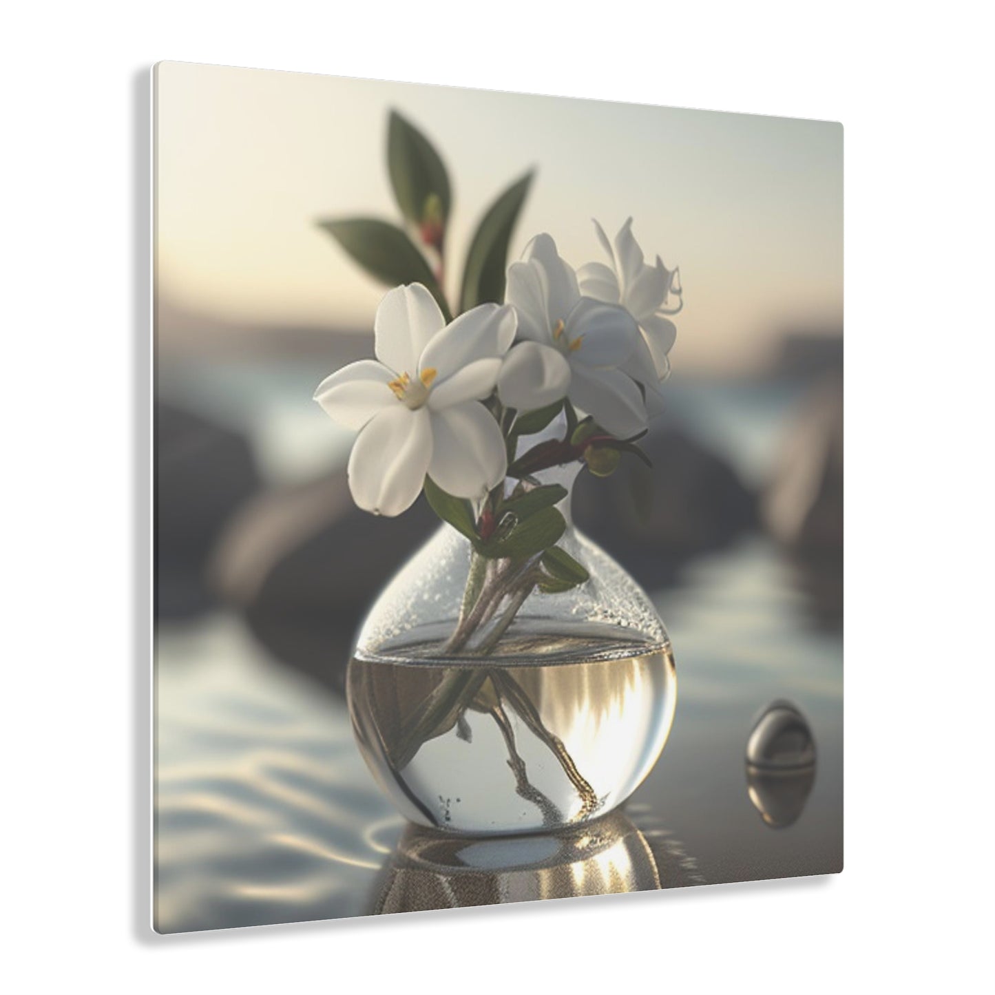 Acrylic Prints Jasmine glass vase 1