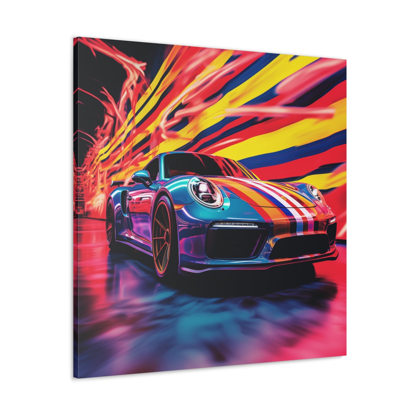 Canvas Gallery Wraps Macro American Flag Porsche 2