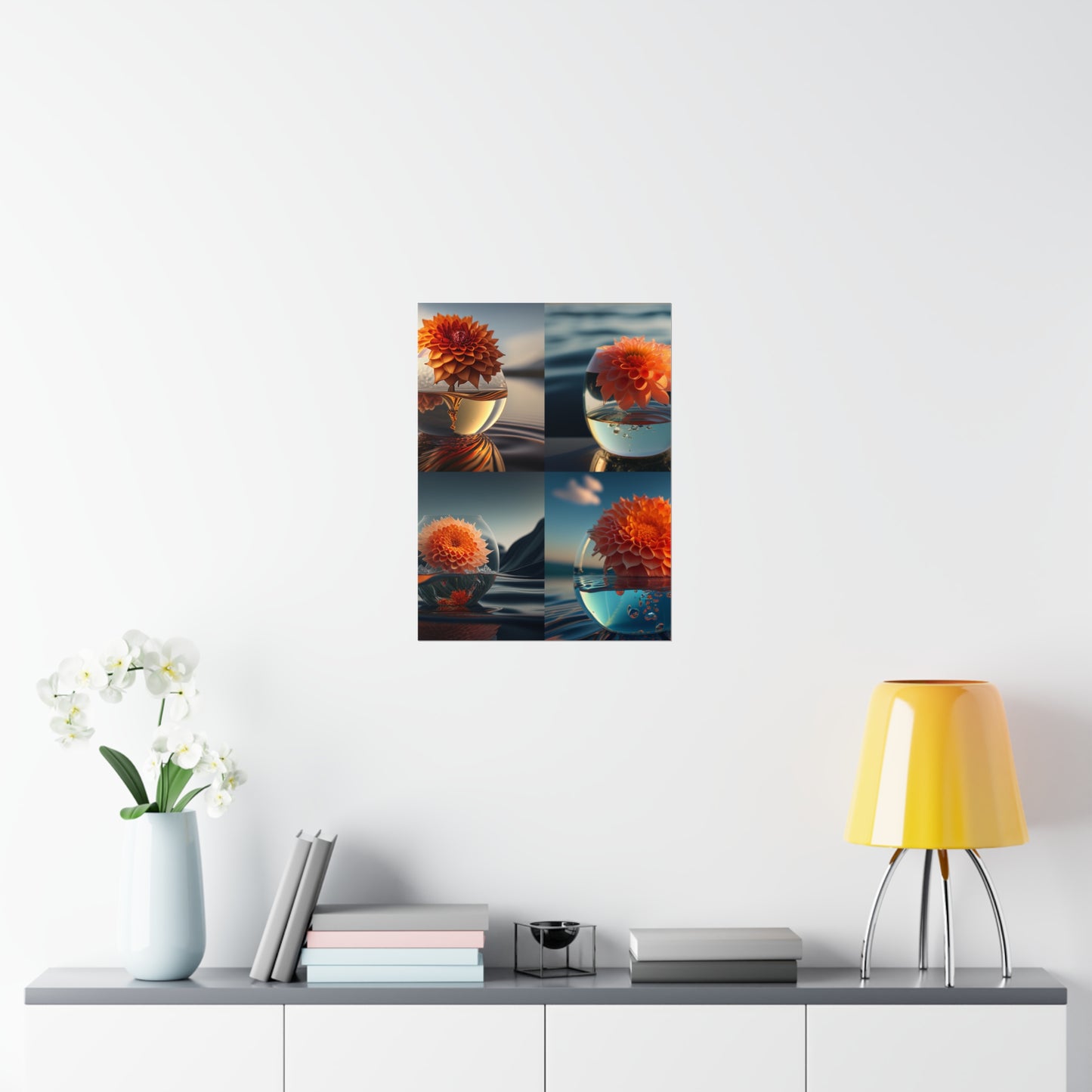 Premium Matte Vertical Posters Dahlia Orange 5