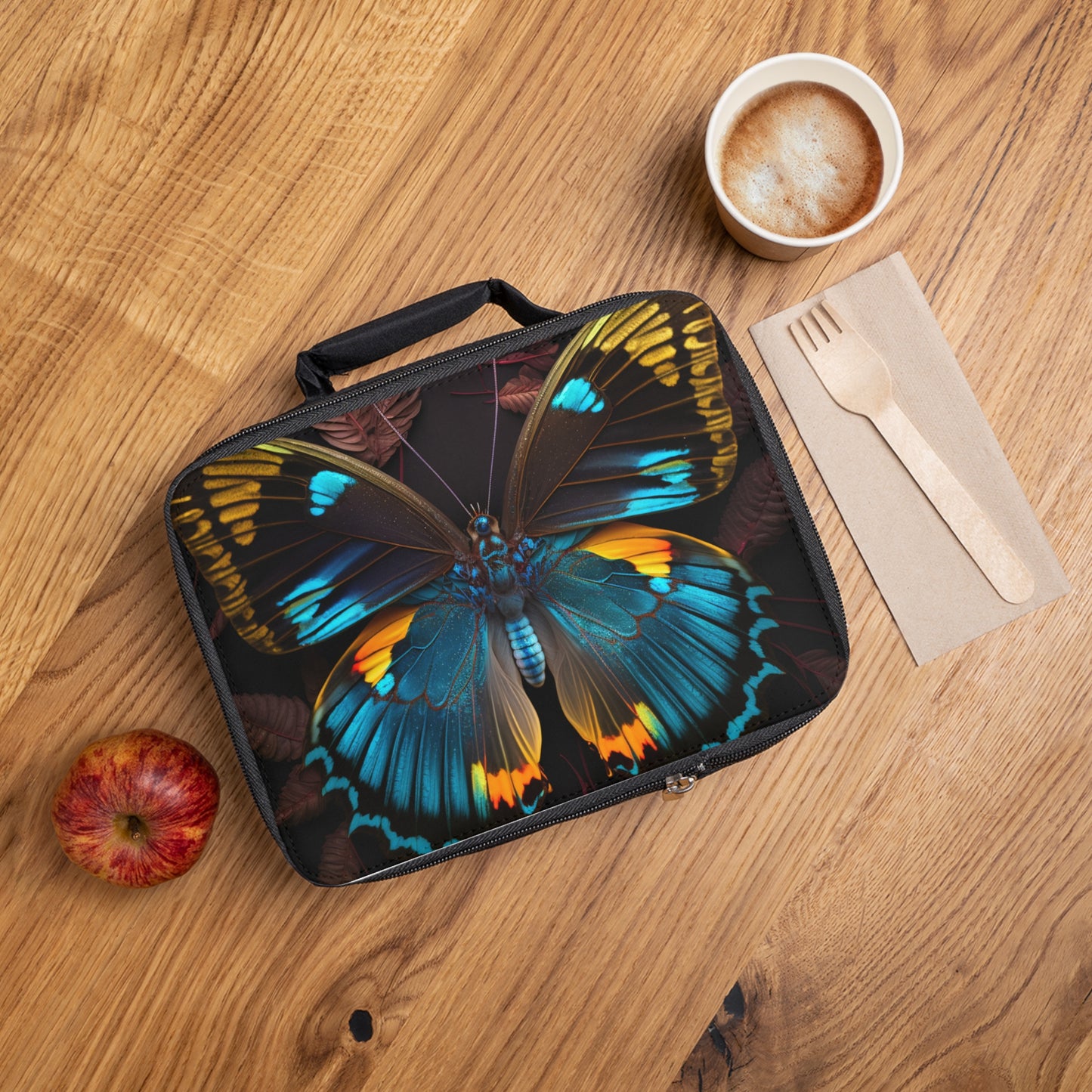 Lunch Bag Neon Butterfly Flair 1