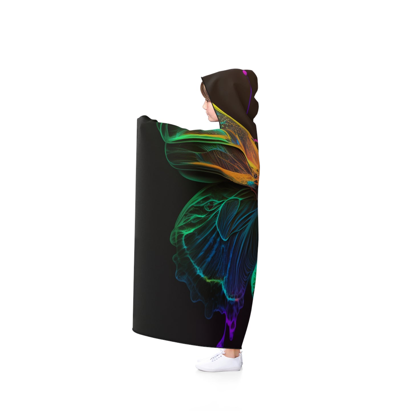 Hooded Blanket Raw Hyper Color Butterfly 3