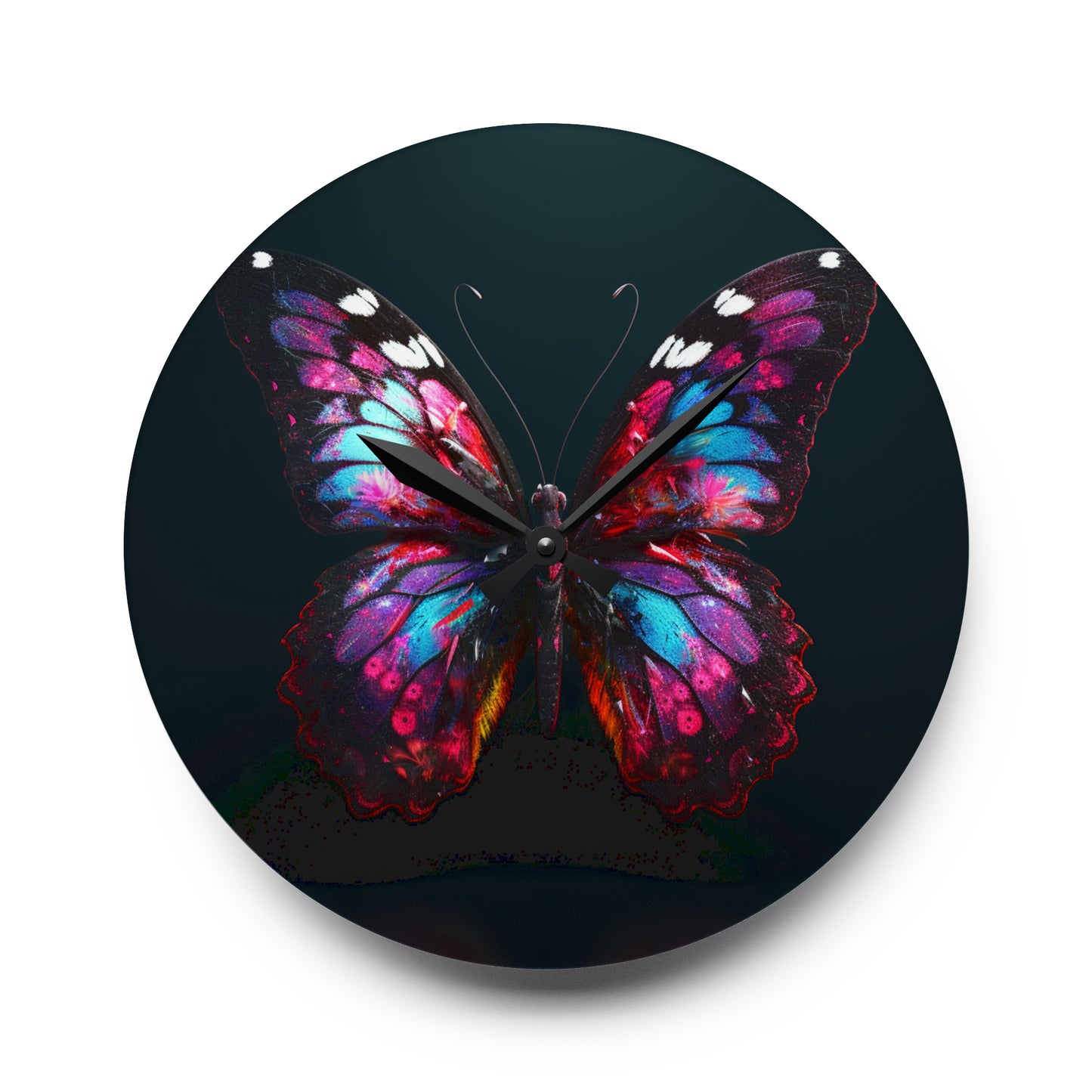 Acrylic Wall Clock Hyper Butterfly Real