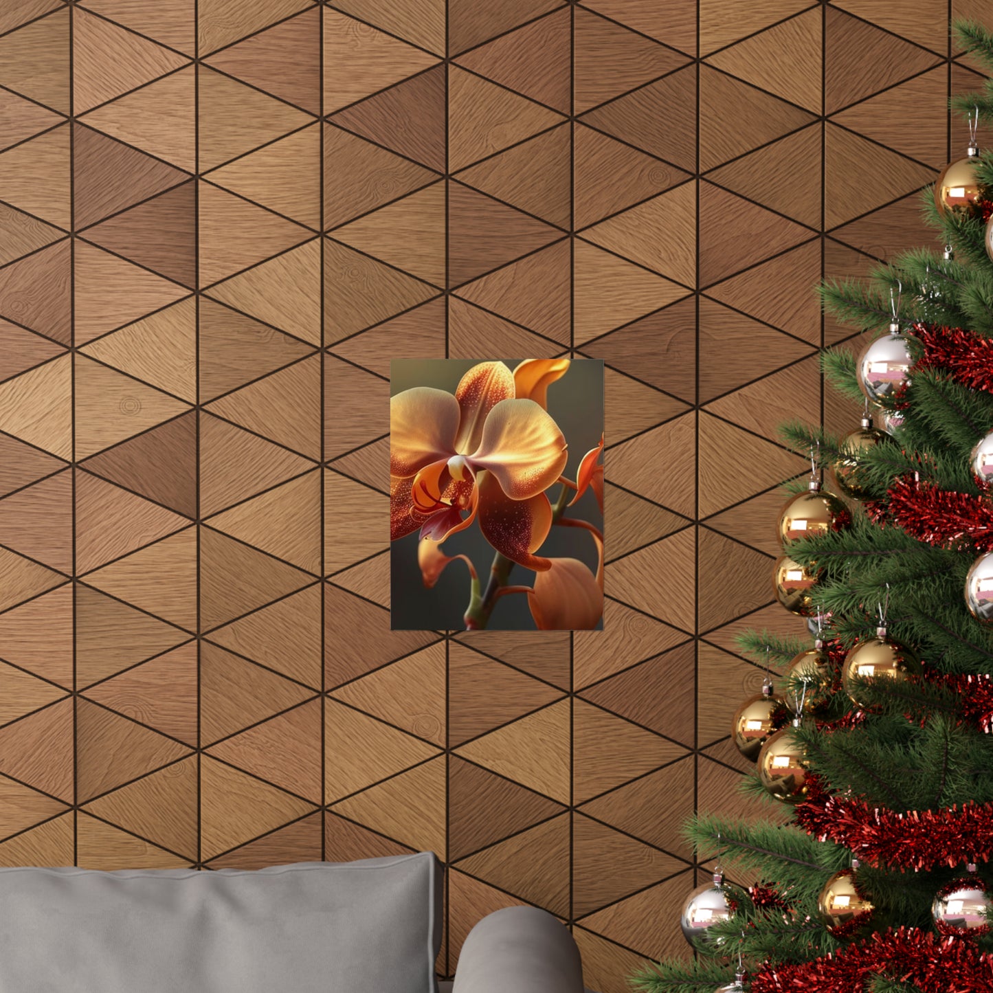 Premium Matte Vertical Posters Orange Orchid 1