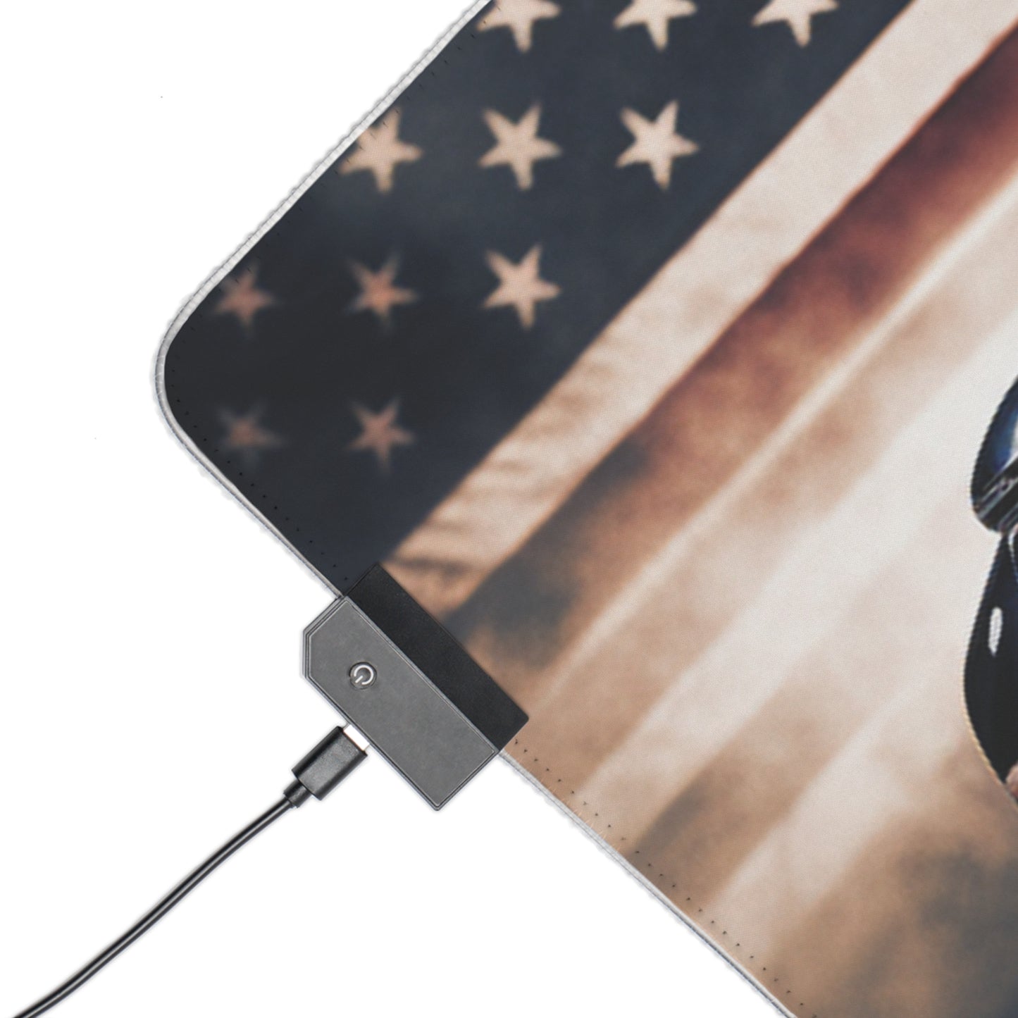 LED Gaming Mouse Pad Bugatti American Flag 2