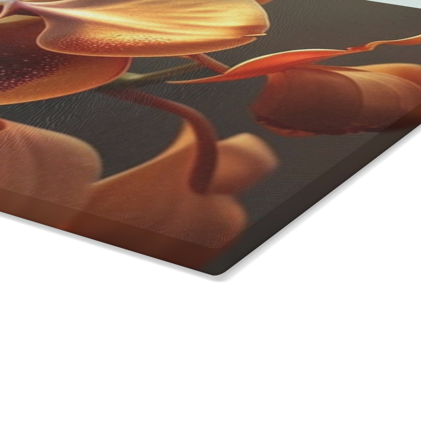 Glass Cutting Board Orange Orchid 1