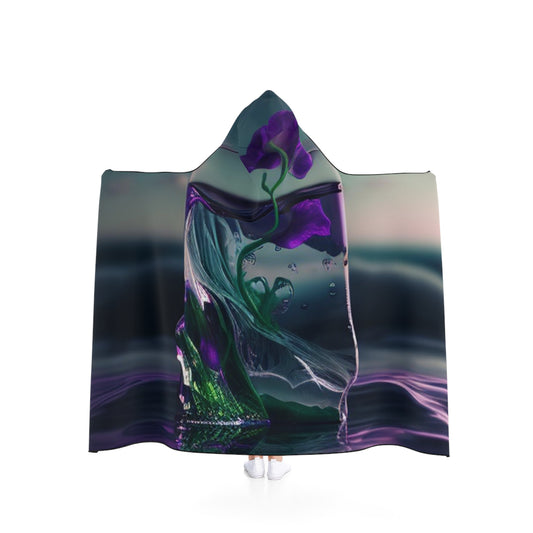 Hooded Blanket Purple Sweet pea in a vase 3