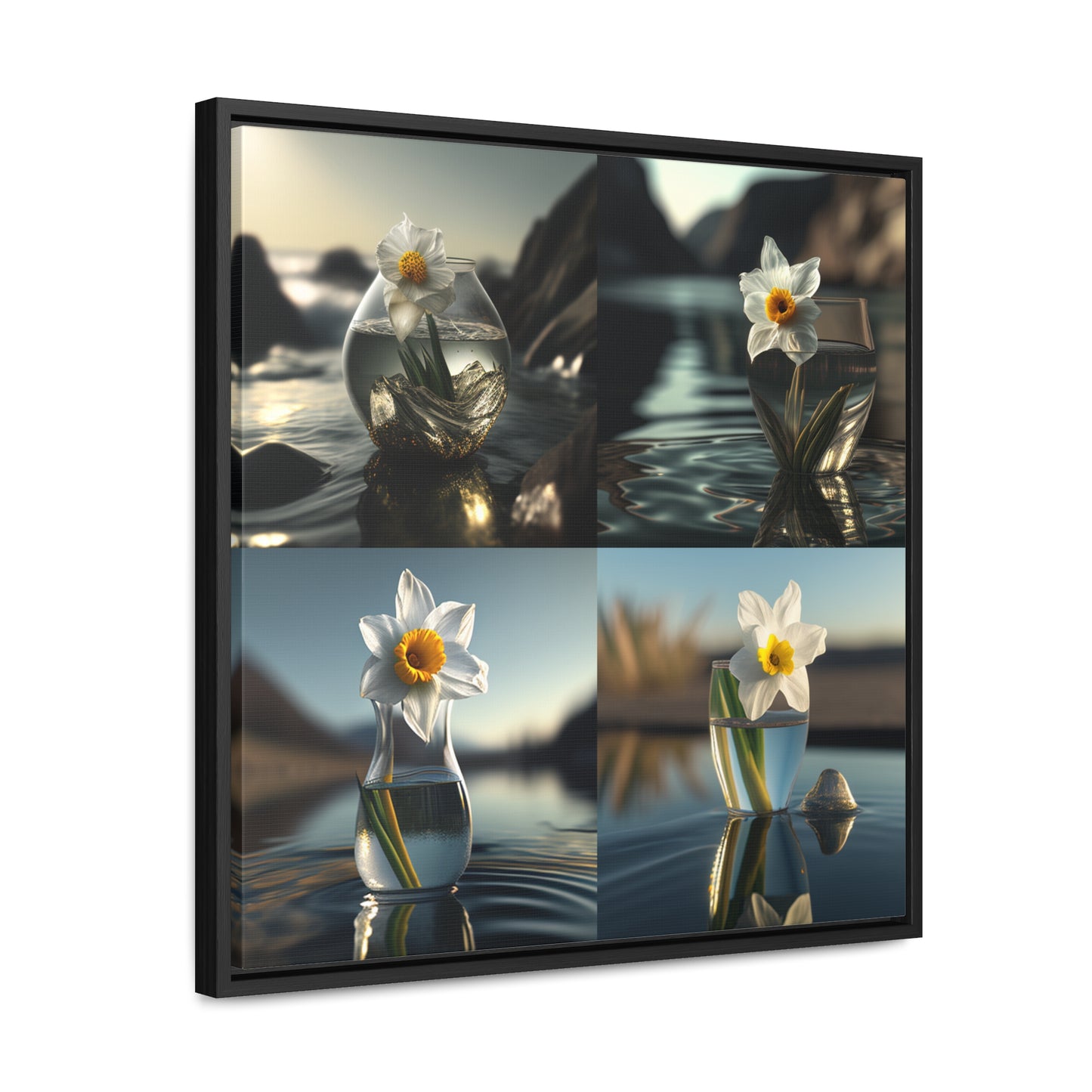 Gallery Canvas Wraps, Square Frame Daffodil 5