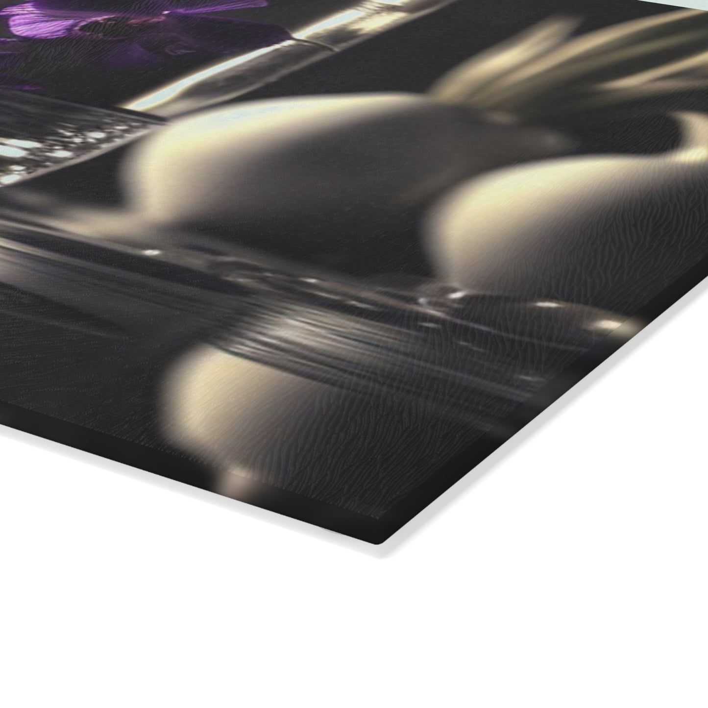 Glass Cutting Board Purple Orchid Glass vase 4