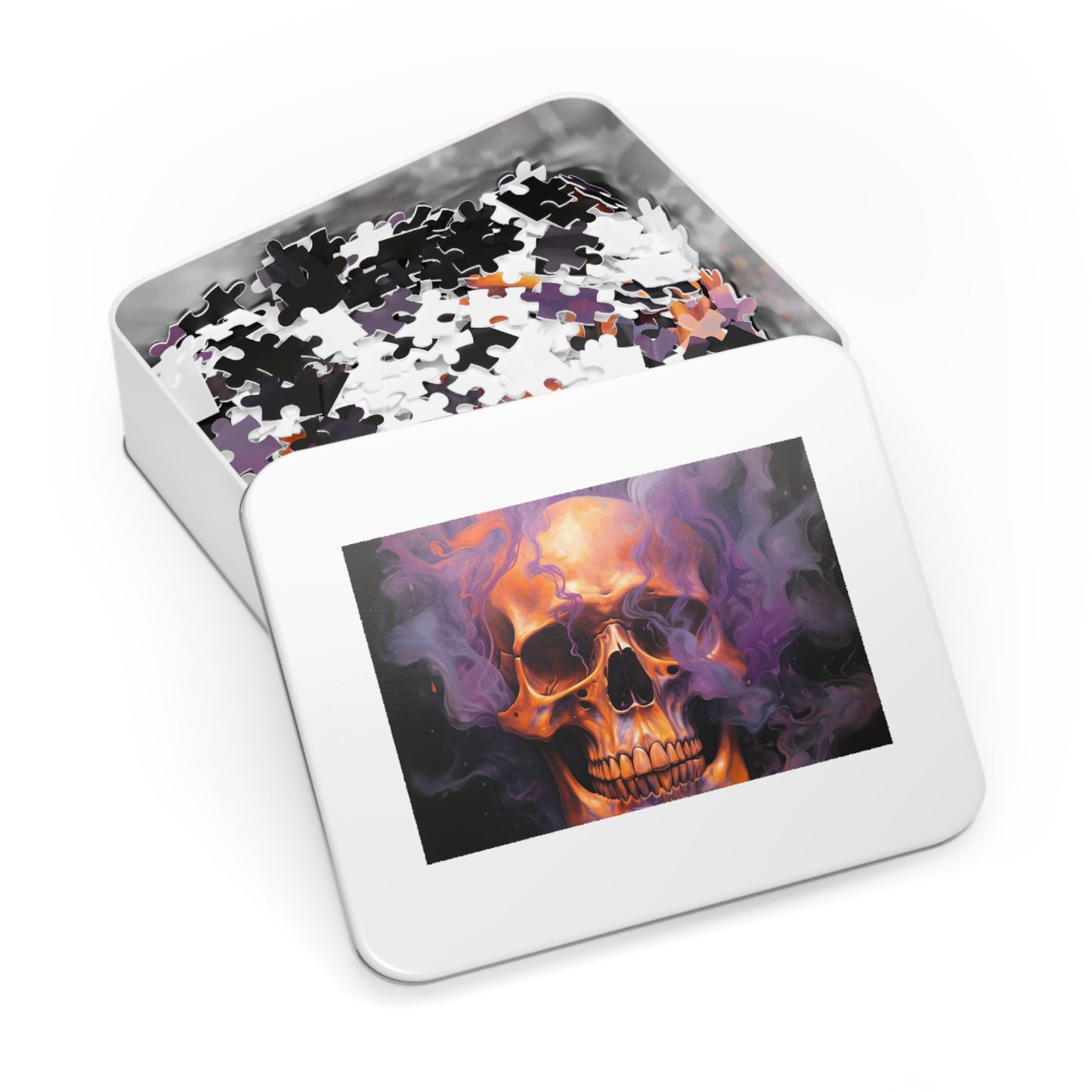 Jigsaw Puzzle (30, 110, 252, 500,1000-Piece) Skull Flames 4