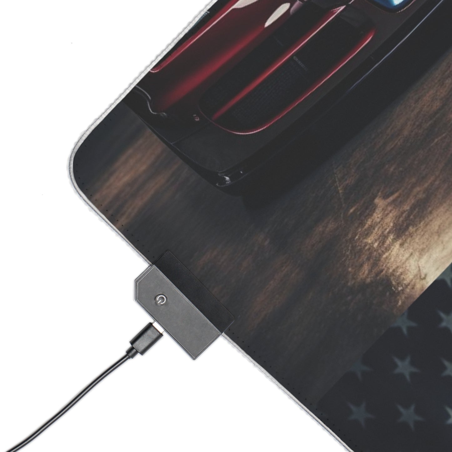 LED Gaming Mouse Pad American Flag Background Bugatti 5