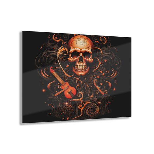 Acrylic Prints Skull Treble Clef 4