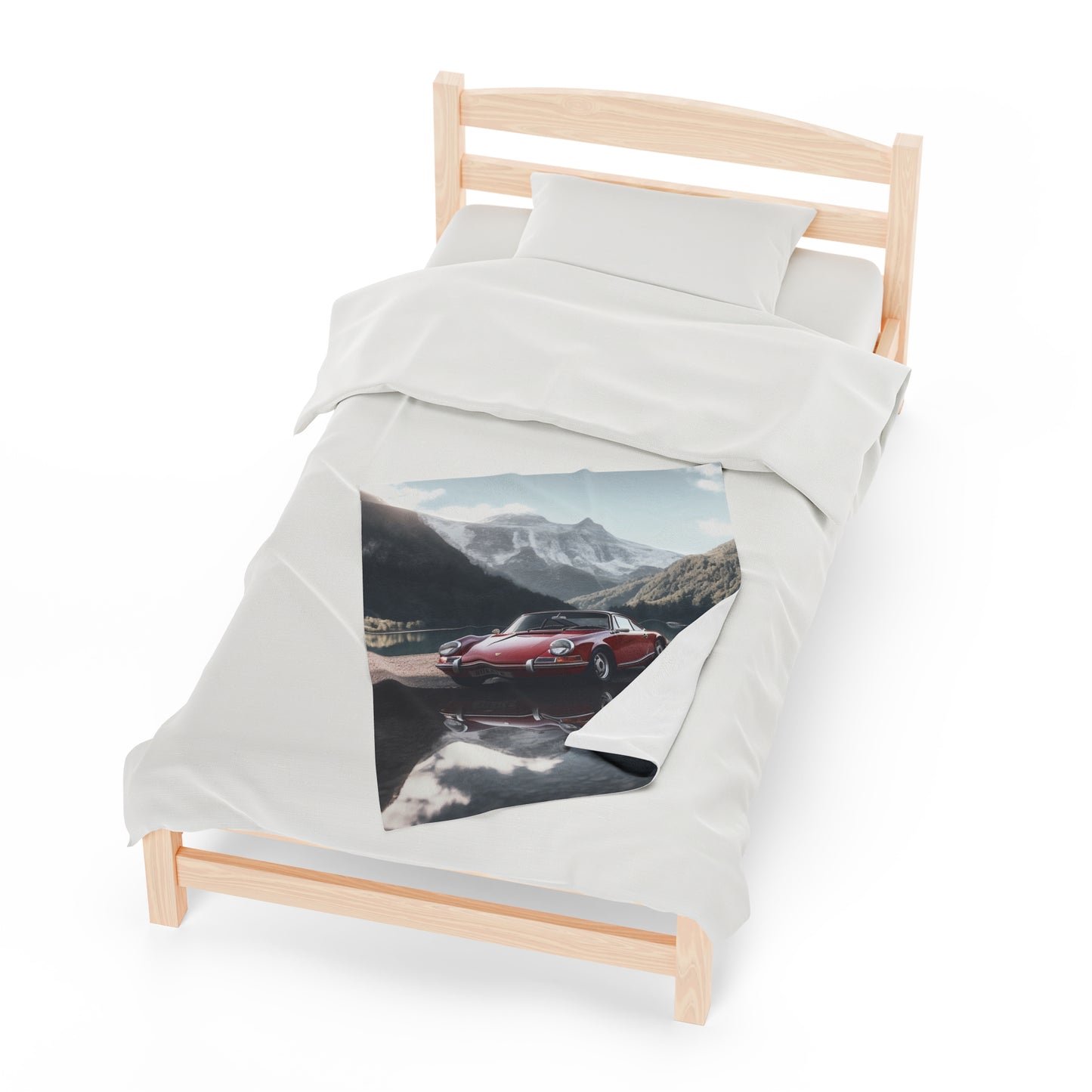 Velveteen Plush Blanket Porsche Lake 4