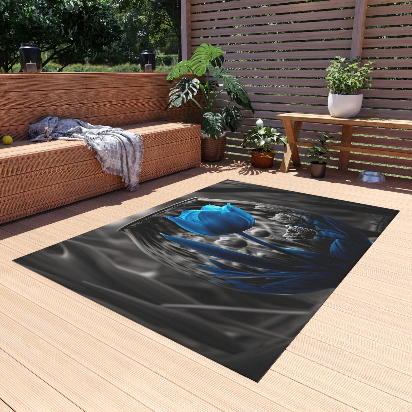 Outdoor Rug  Tulip Blue 4