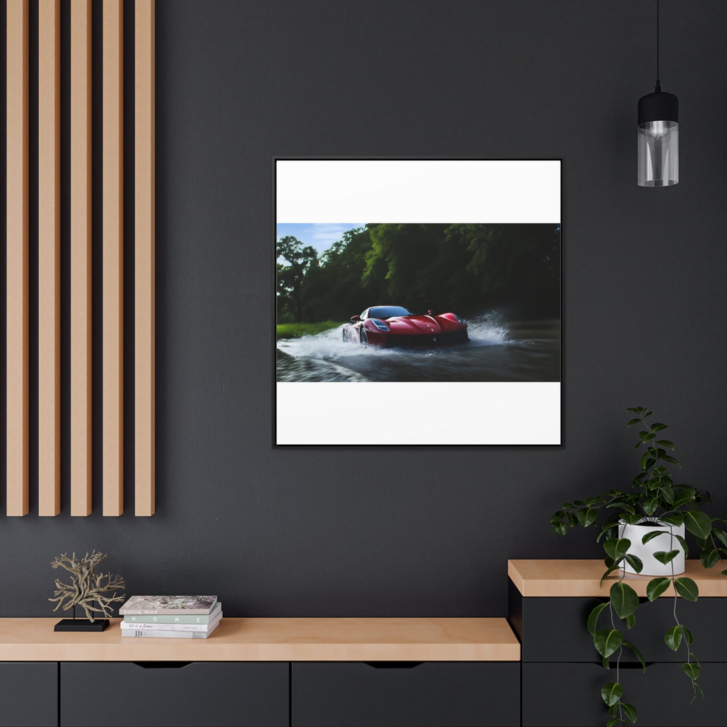 Gallery Canvas Wraps, Square Frame Water Ferrari Splash 1