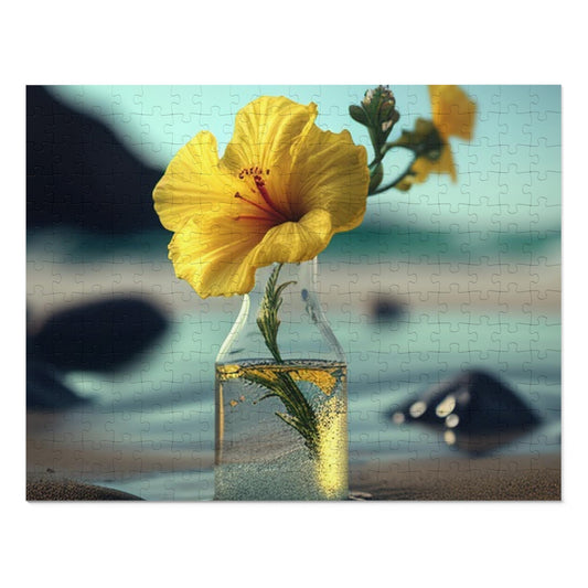Jigsaw Puzzle (30, 110, 252, 500,1000-Piece) Yellow Hibiscus glass 3