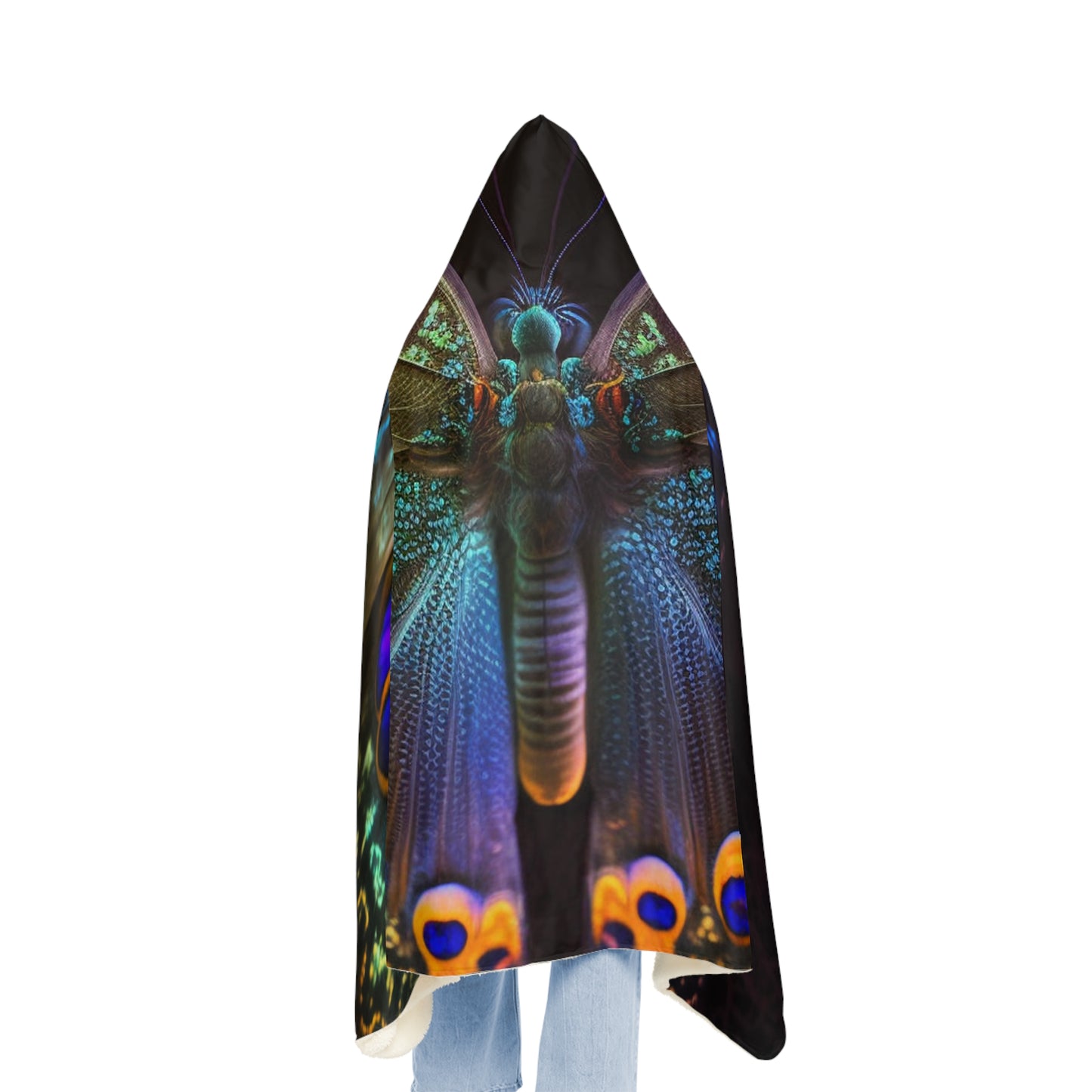 Snuggle Hooded Blanket Neon Hue Butterfly 3