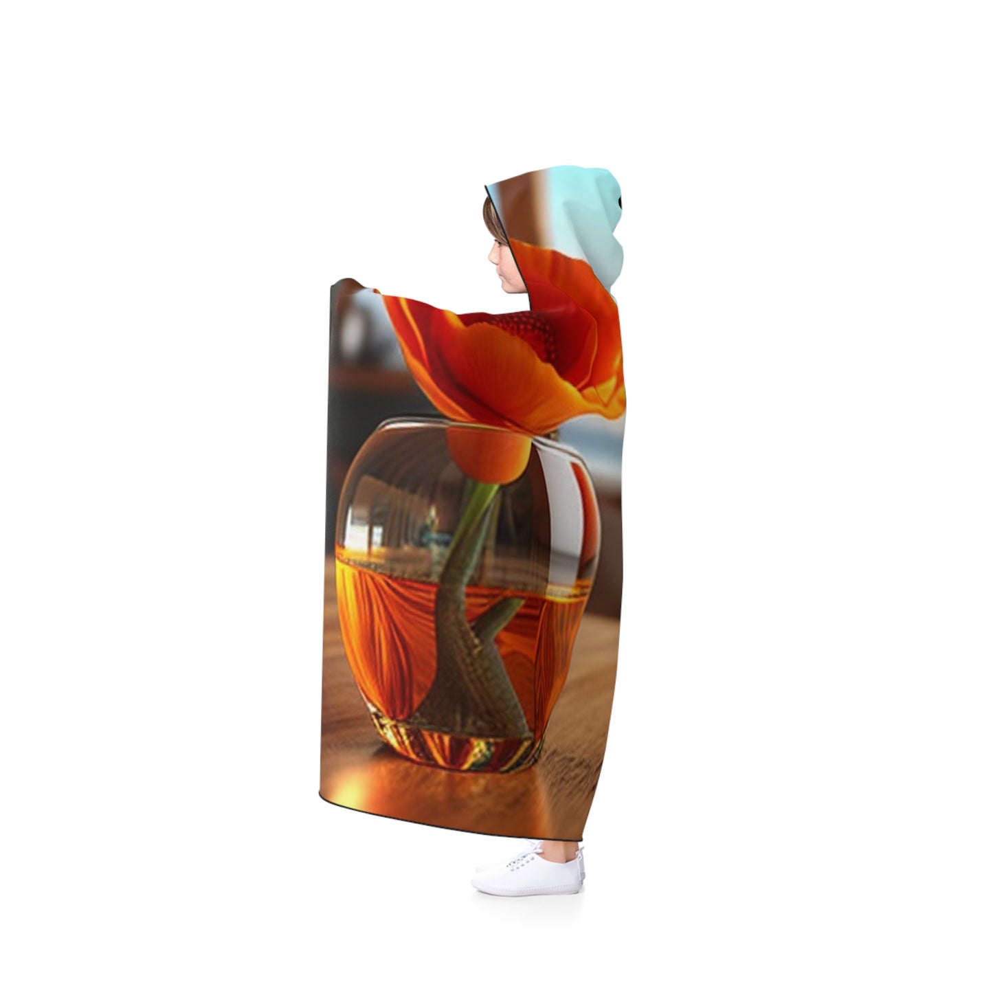 Hooded Blanket Poppy in a Glass Vase 3