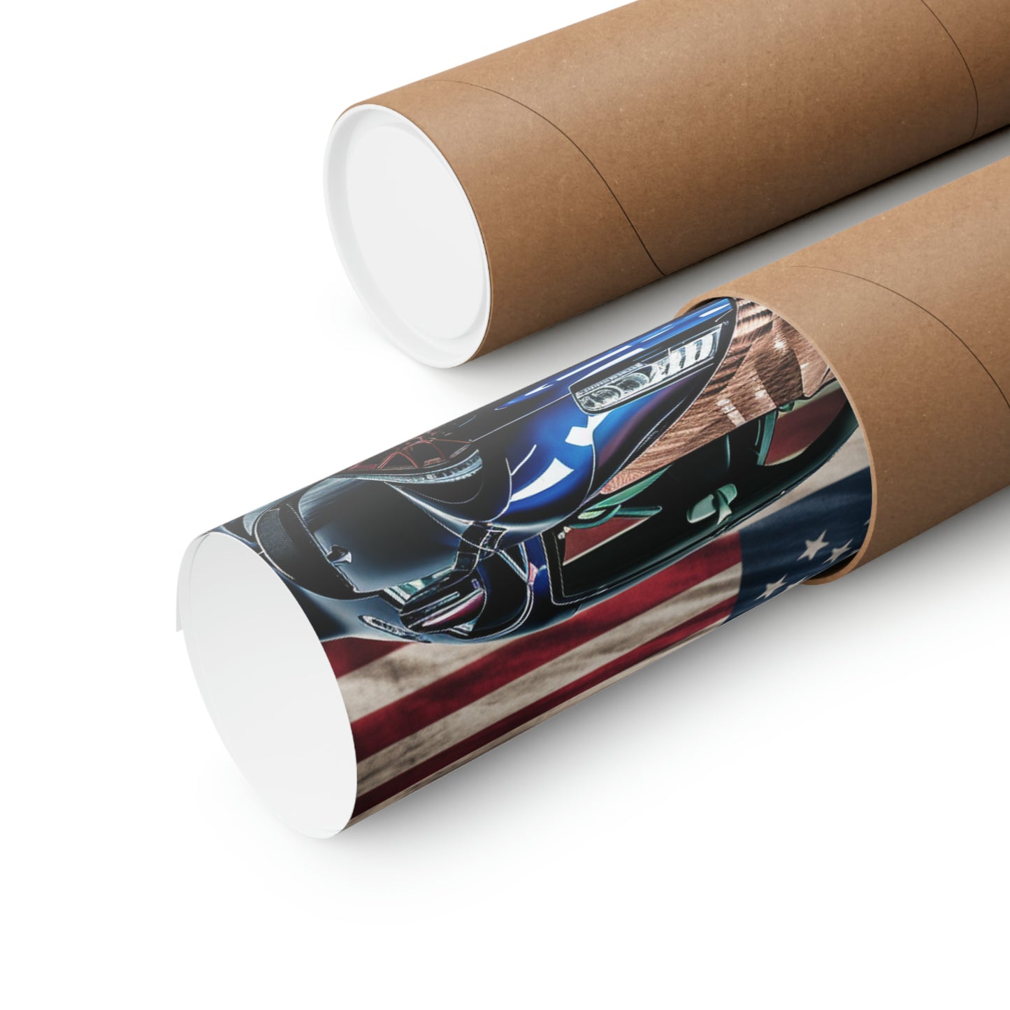 Premium Matte Vertical Posters Bugatti American Flag 4