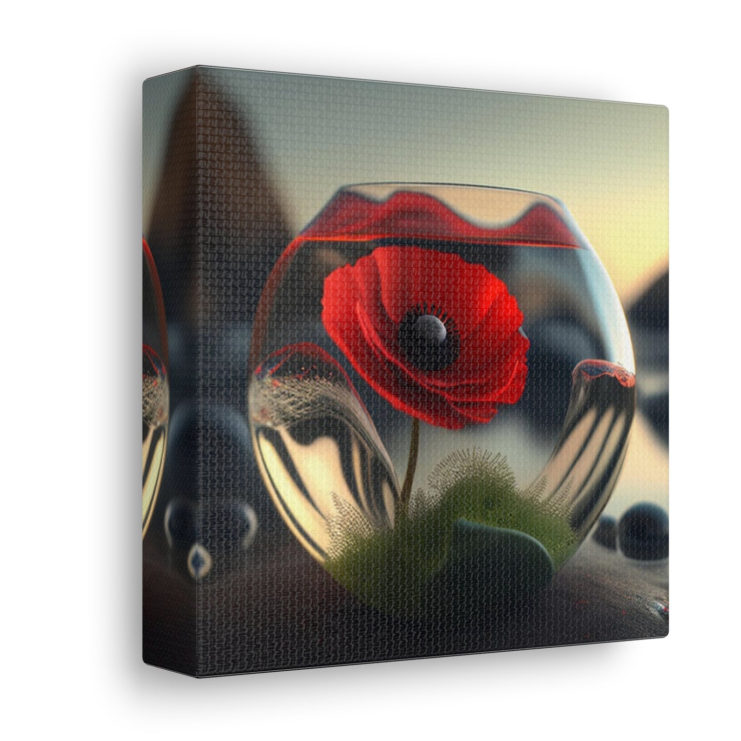 Canvas Gallery Wraps Red Anemone in a Vase 3
