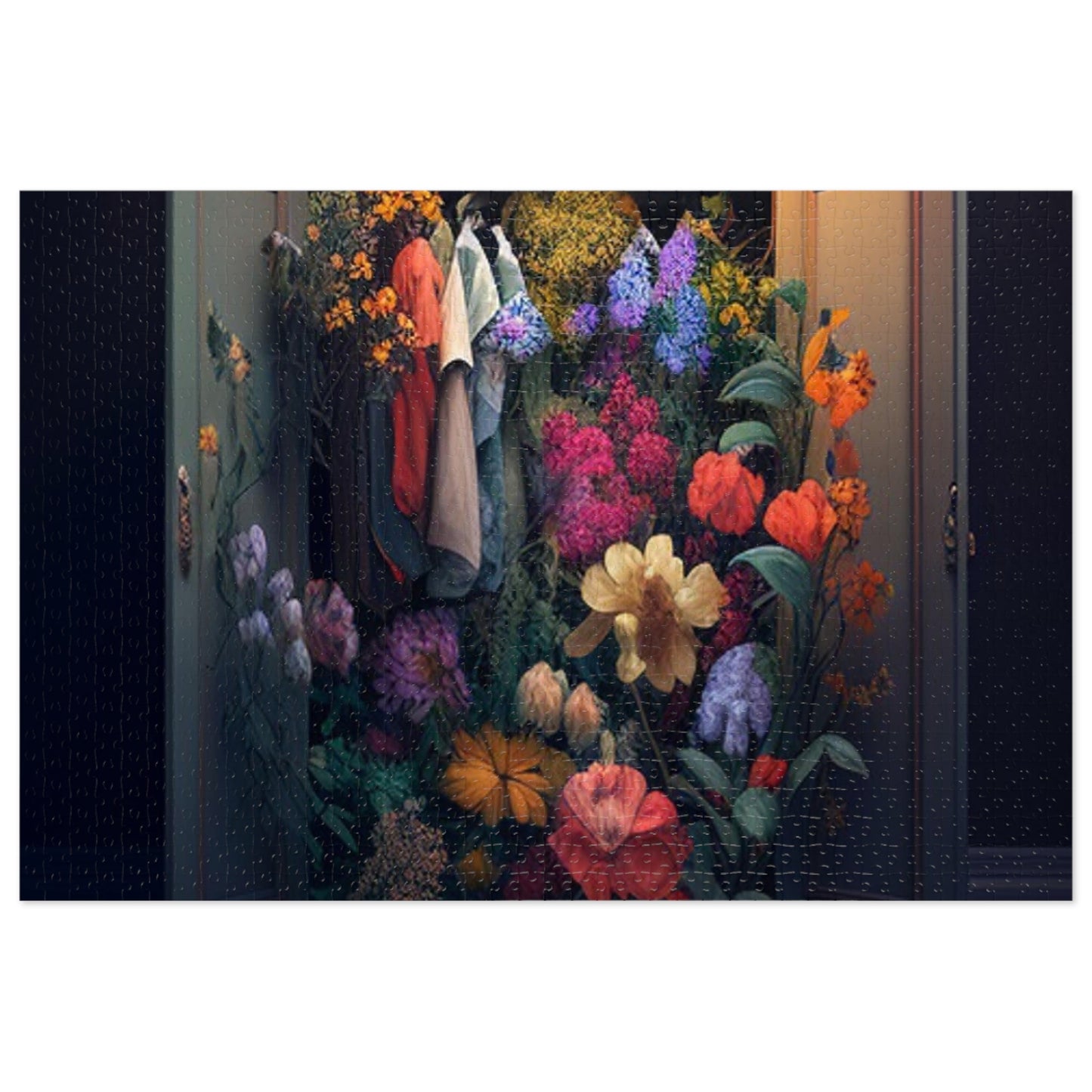 Jigsaw Puzzle (30, 110, 252, 500,1000-Piece) A Wardrobe Surrounded by Flowers 4
