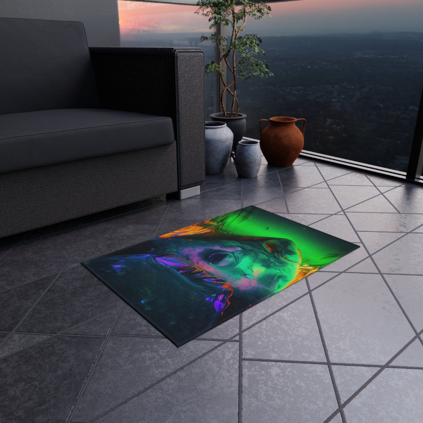 Outdoor Rug  Florescent Glow 1