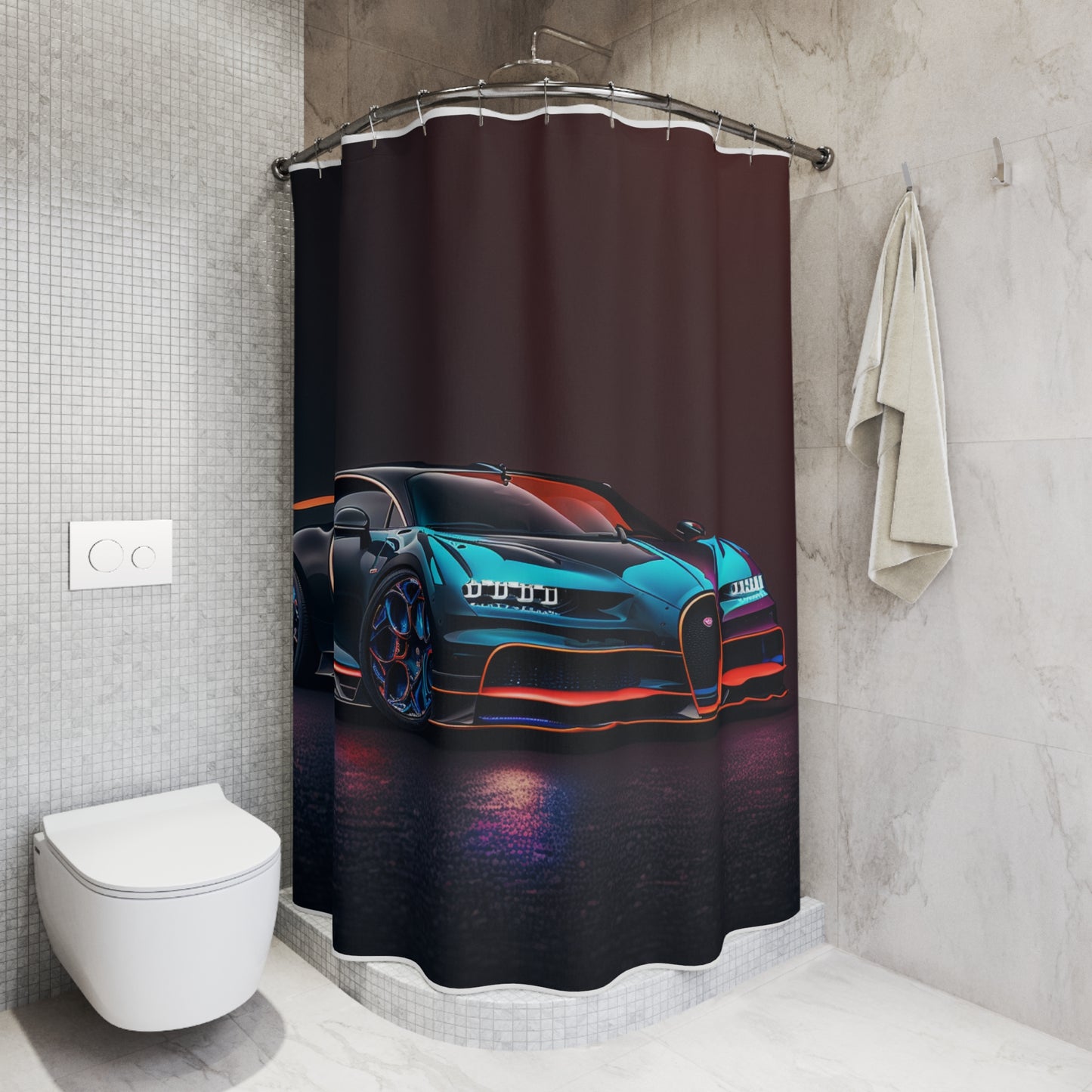 Polyester Shower Curtain Bugatti Chiron Super 1
