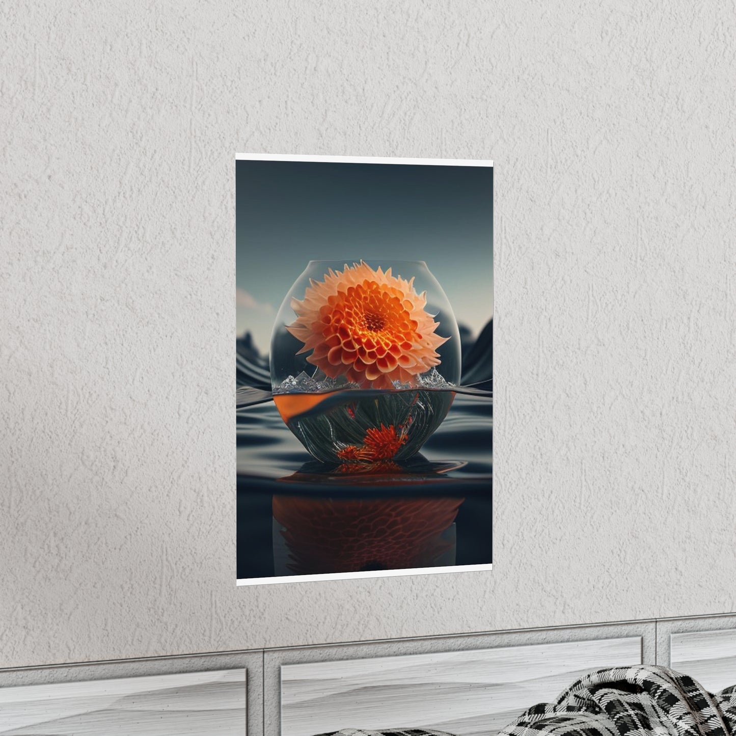 Premium Matte Vertical Posters Dahlia Orange 3