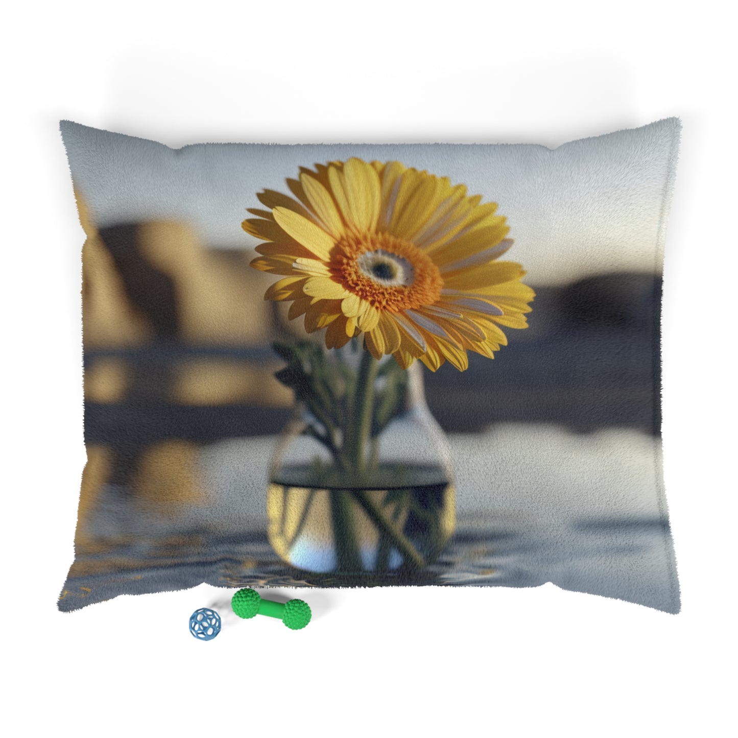 Pet Bed yello Gerbera glass 4