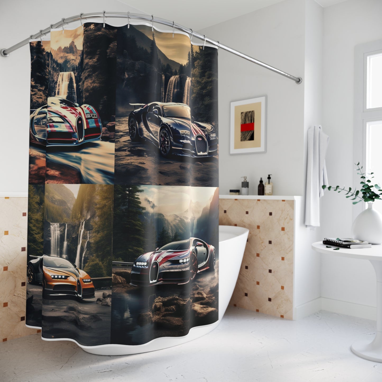 Polyester Shower Curtain Bugatti Waterfall 5